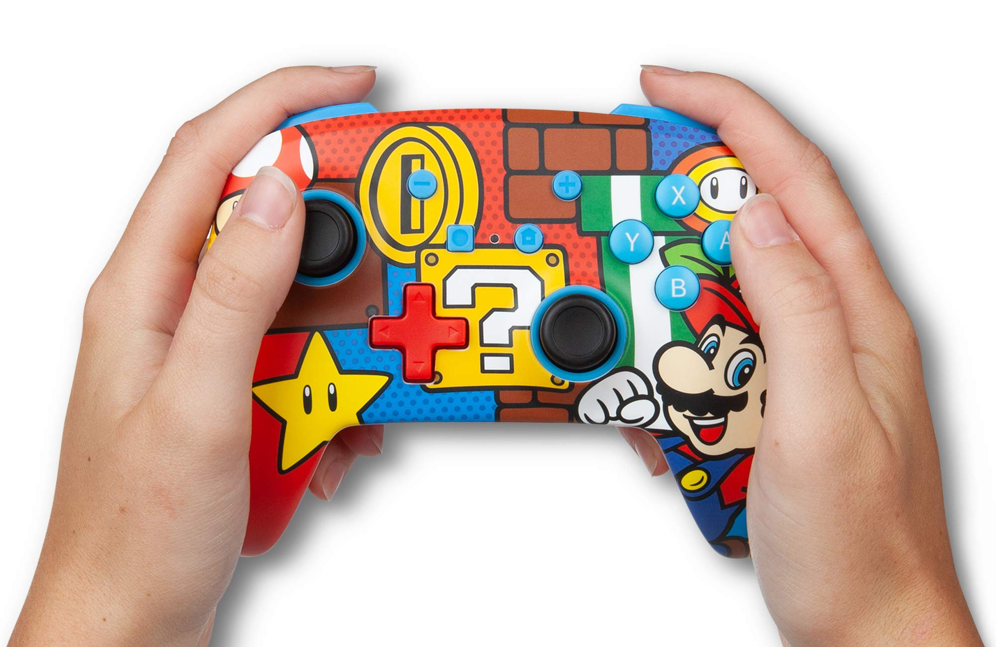 Verbessertes kabelloses PowerA-Gamepad für Nintendo Switch – Mario Pop-Design 3