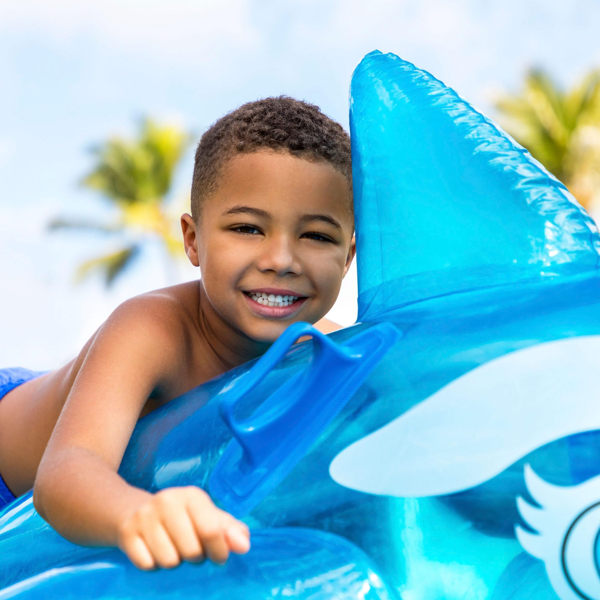 Intex 58523 Little Whale Ride-On - 60-Inch, Blue | Vinyl | Animal Shaped 5