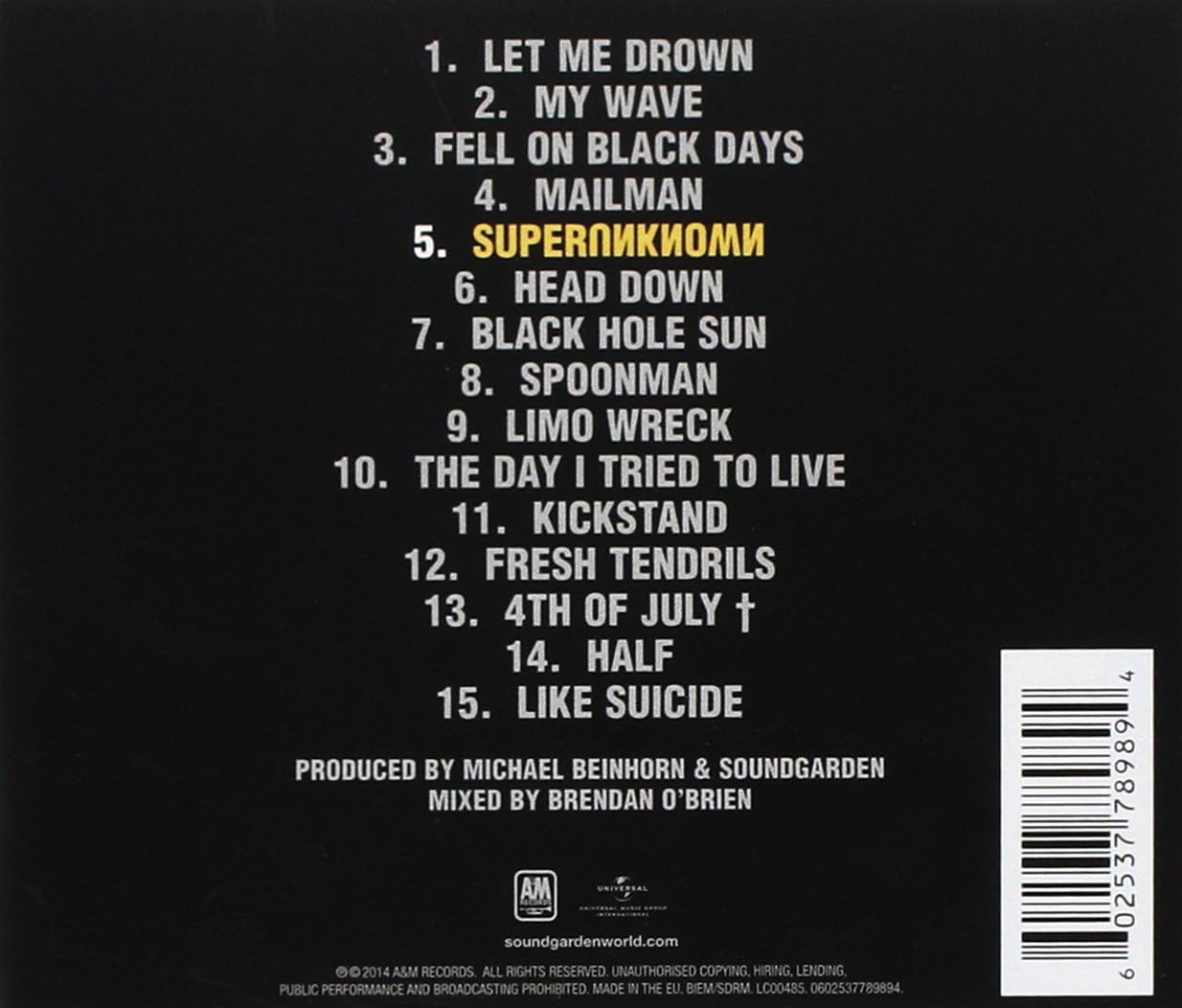 Soundgarden - Superunknown [20th Anniversary Edition] [Audio CD]