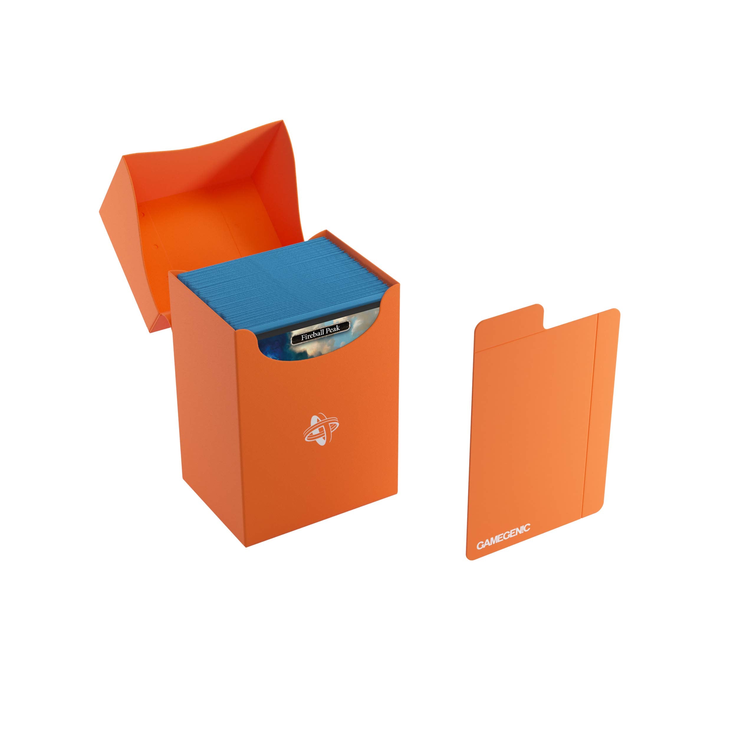 Gamegenic 80-Card Deck Holder - Orange | Self-Closing Lid | Acid-Free Storage 6