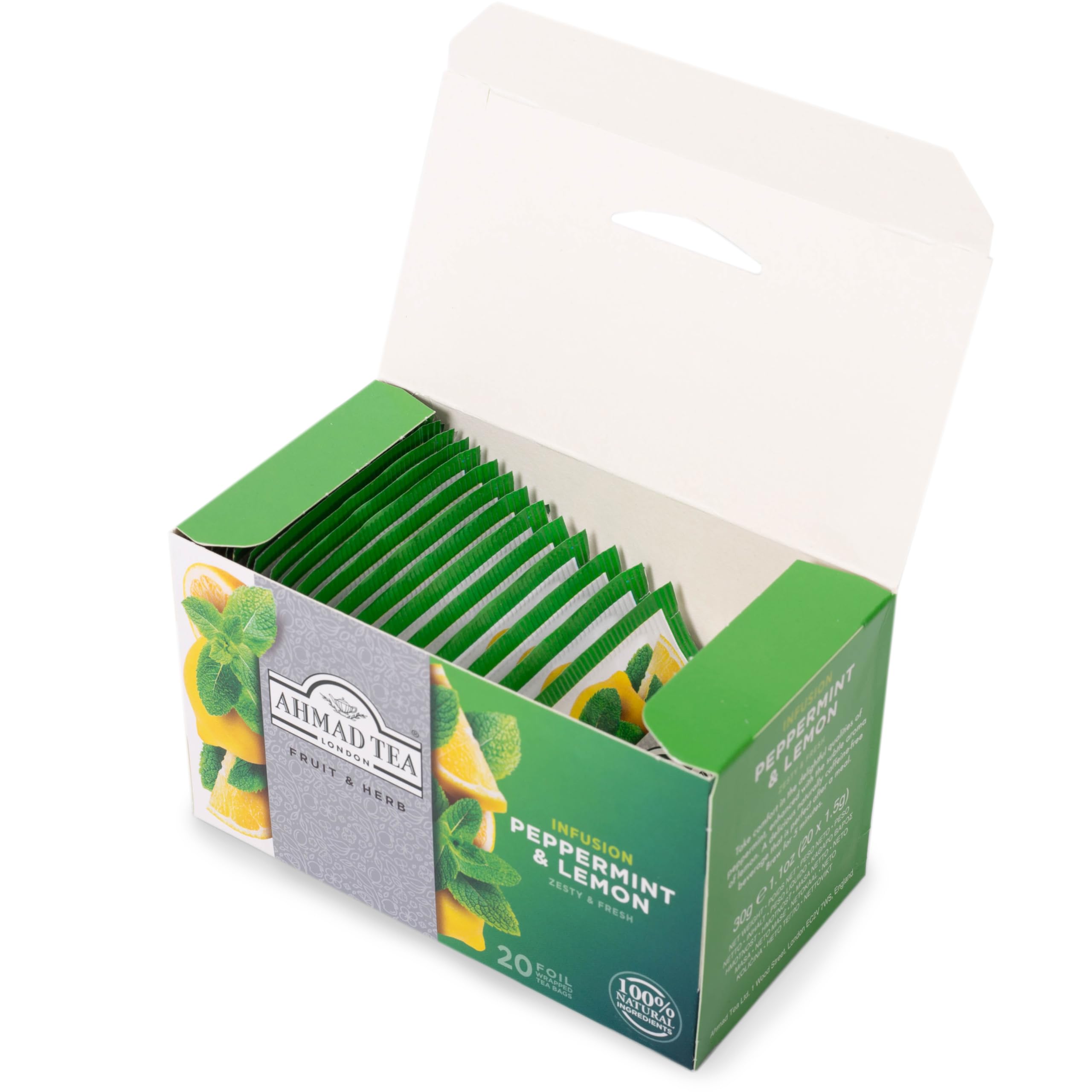 Ahmad Tea Peppermint & Lemon Fruit & Herbal Infusion - 20 Tea Bags 4