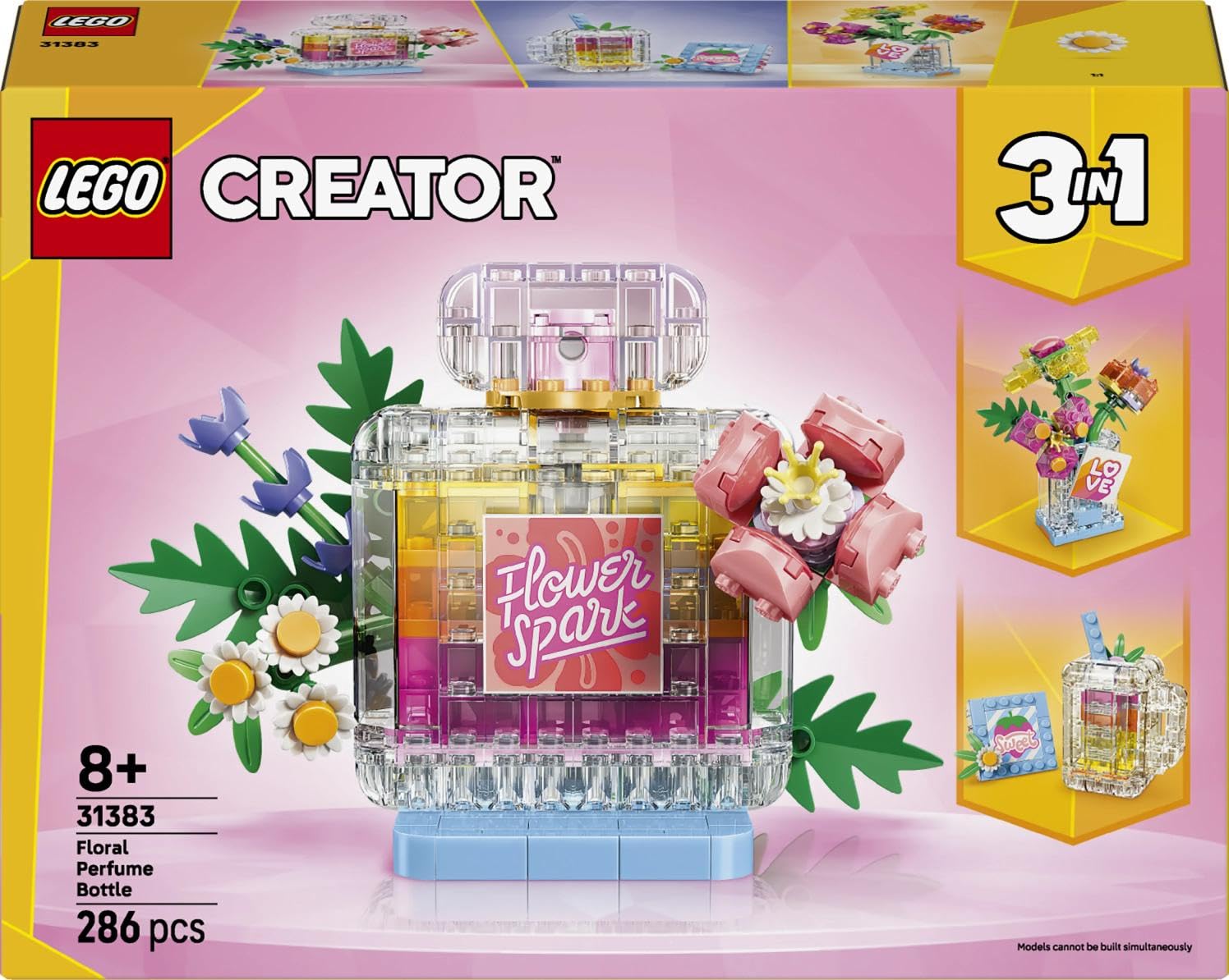 LEGO Creator 3 in 1 Floral Decor Perfume Bottle Building Set 31383 for Ages 8+ 5