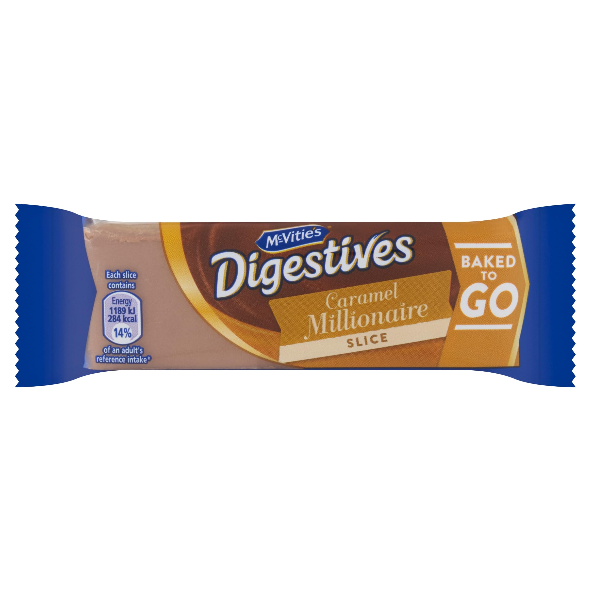 McVitie's Milk Chocolate Digestives Caramel Millionaire Slice Snack Bar | 5 Pack | 51g