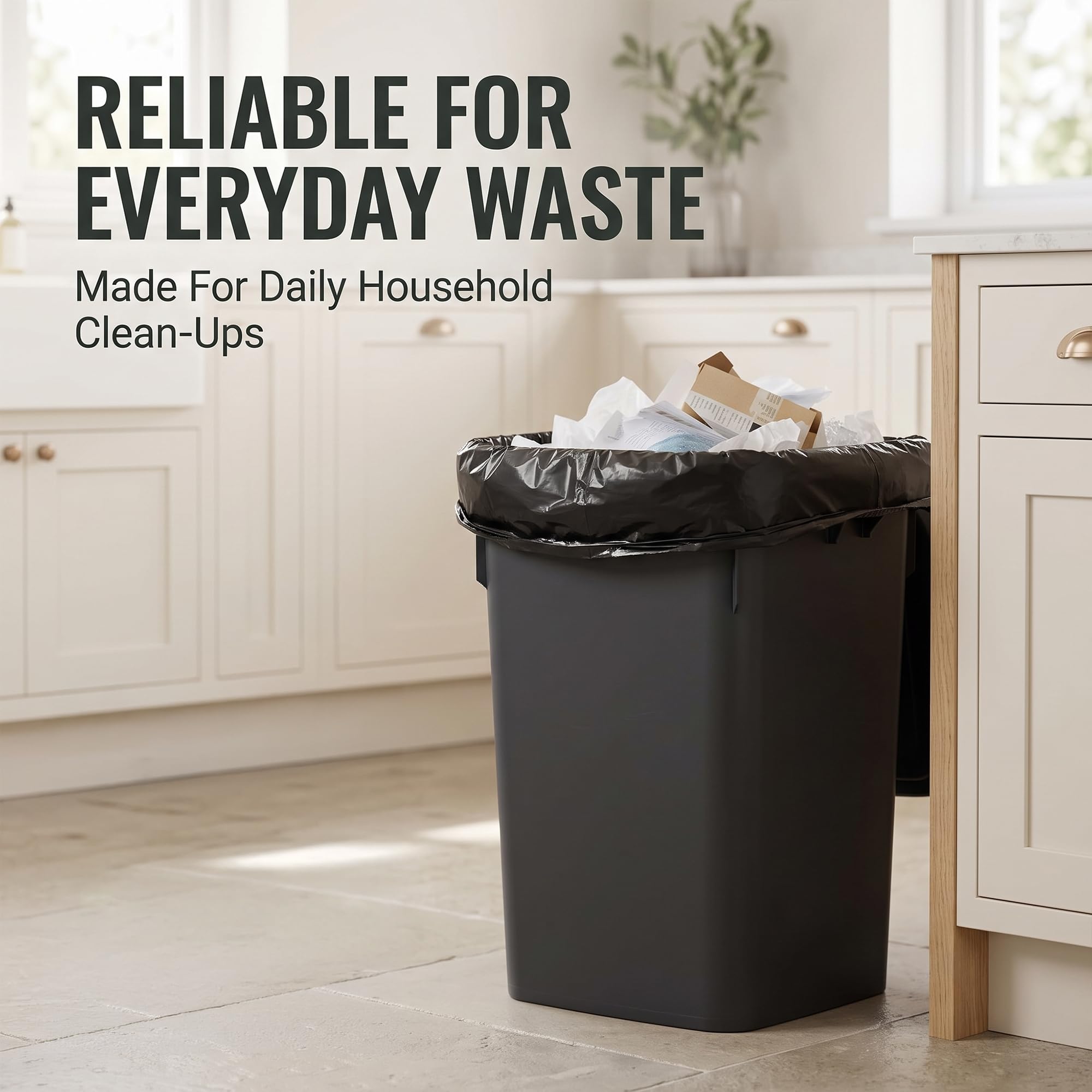 EasyBin 100L Bin Bags - 50 Count | Large Capacity | Durable Plastic 3