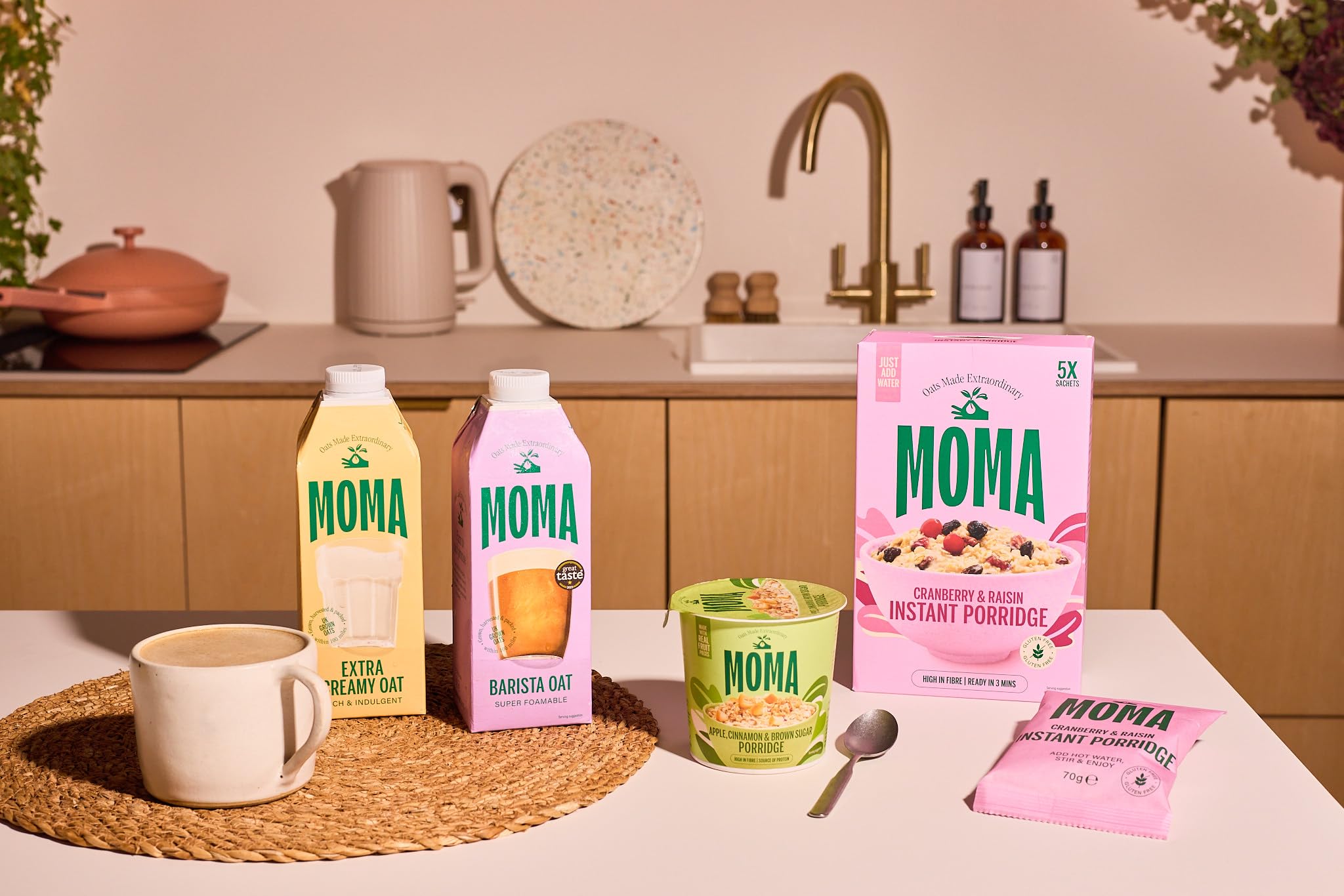 MOMA Cranberry & Raisin Porridge Sachets - 6 x 40g - Made with British Oats 3