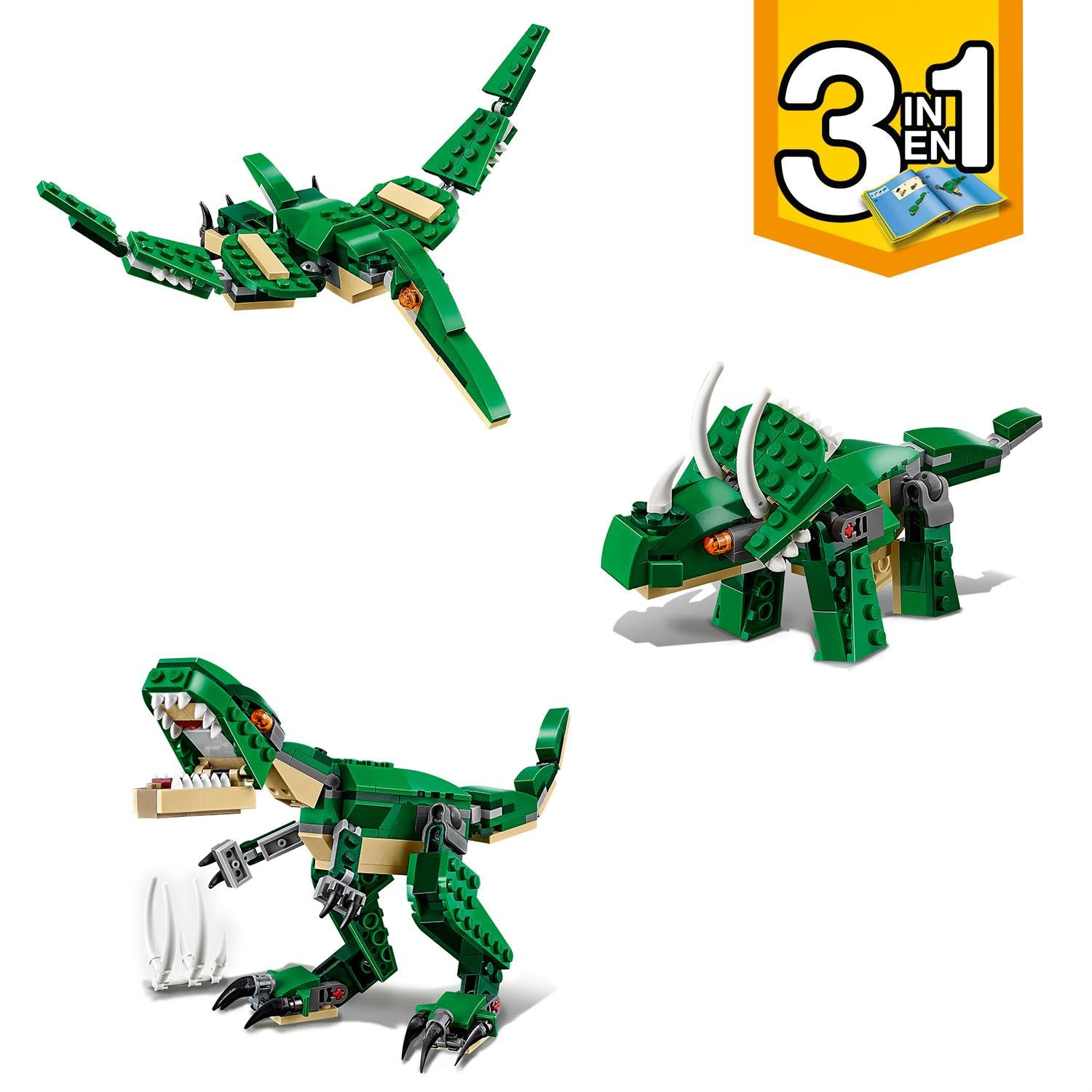 LEGO Creator Mighty Dinosaurs 3-in-1-Bauset – T-Rex, Triceratops &amp; Pterodactylus – 174 Teile 5