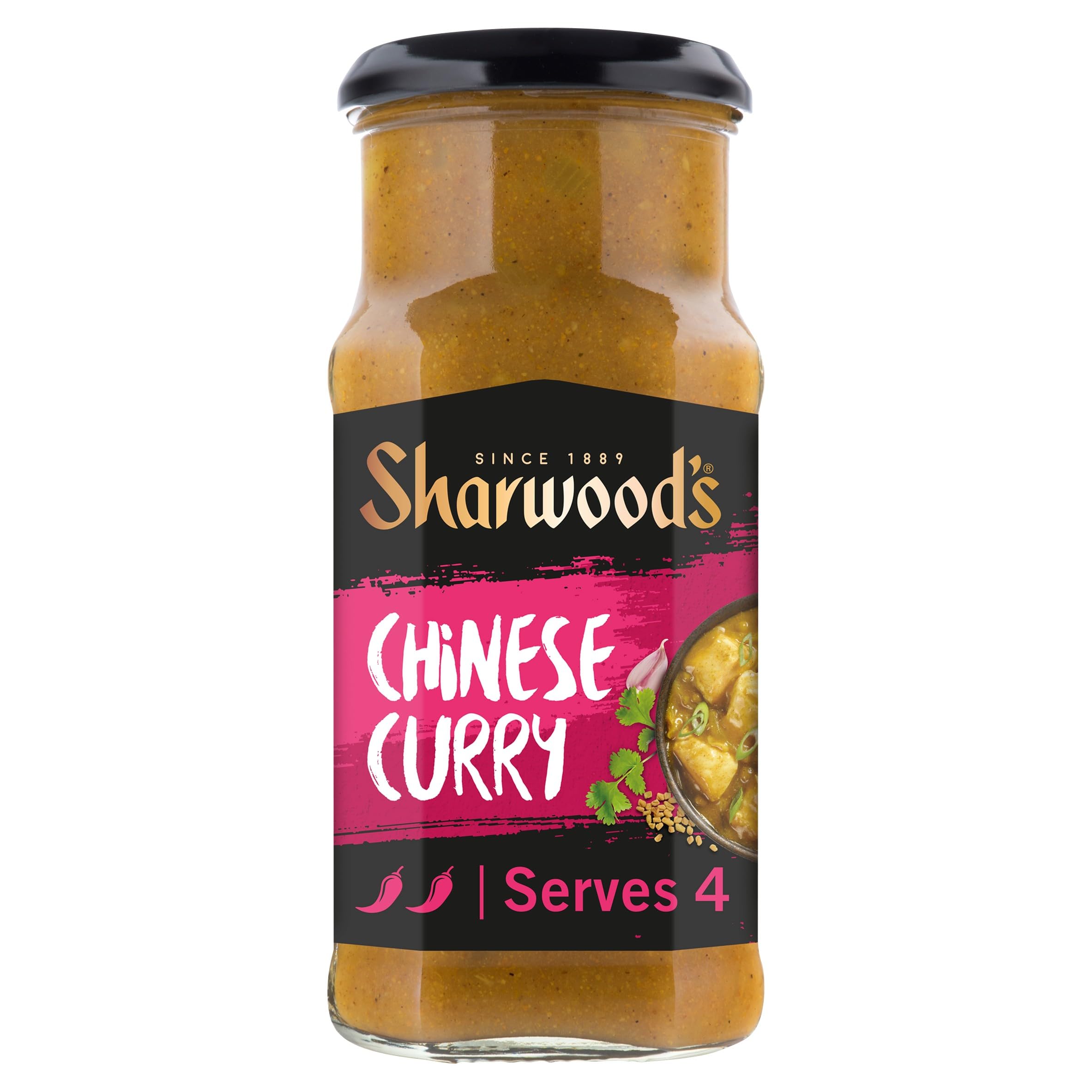 Sharwood's Aromatic Chinese Curry Sauce - Mild Spice Blend with Onion & Garlic | 425g Jar