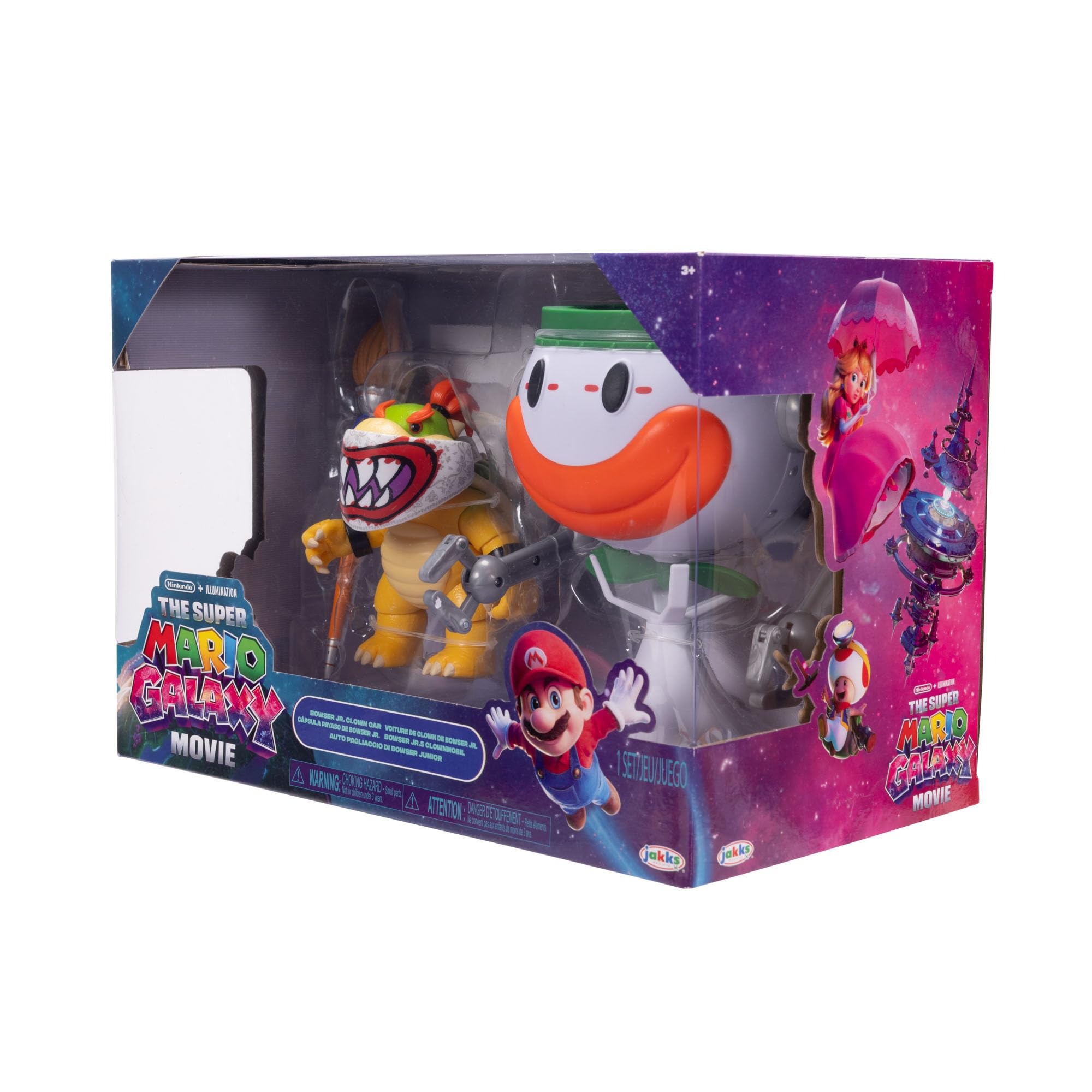 THE SUPER MARIO BROS. MOVIE Bowser Jr. Action Feature Figure with Clown Car | 5" Articulated | Ages 3+ 3