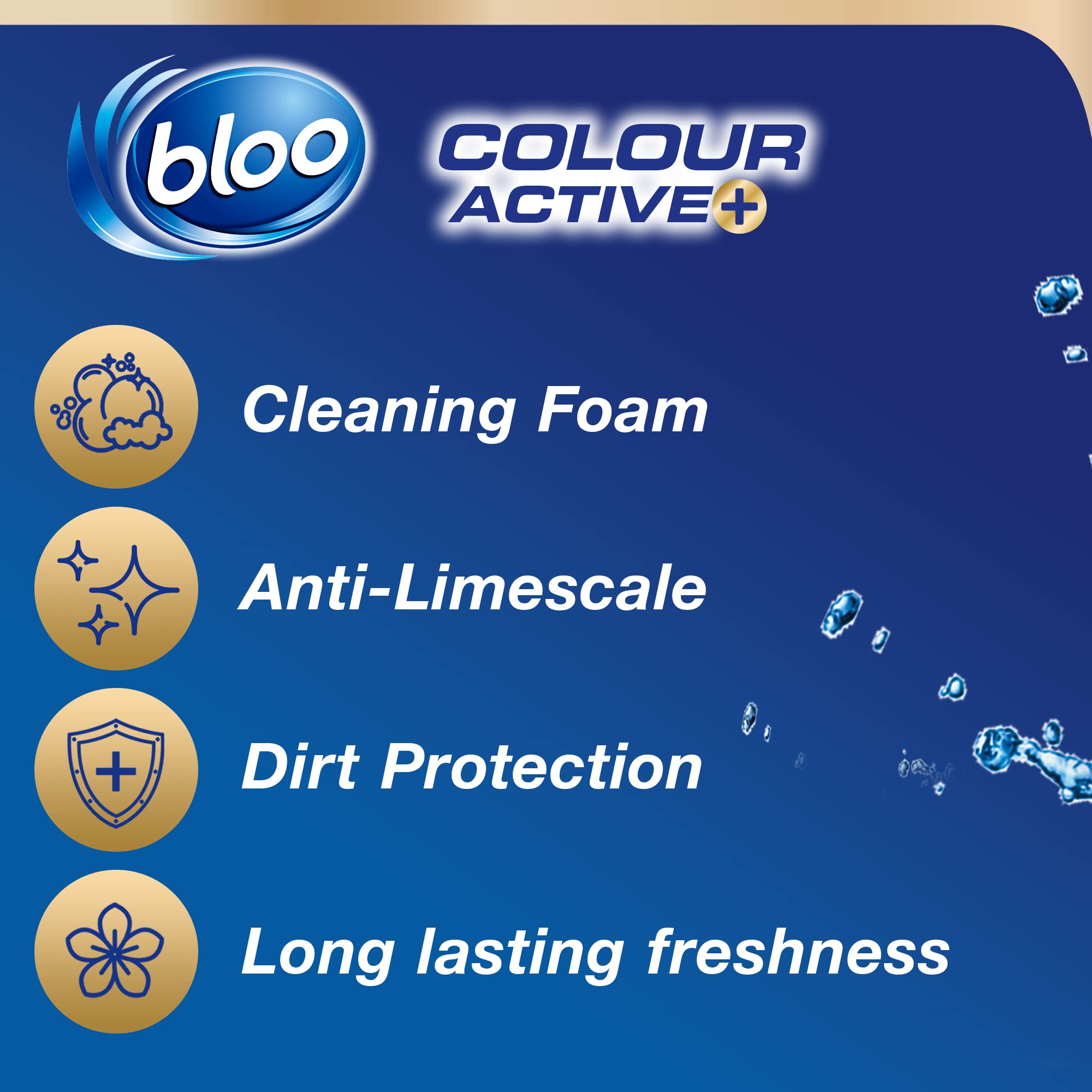 Bloo Colour Active Toilet Rim Block Lavender with Anti-Limescale Cleaning | 50g