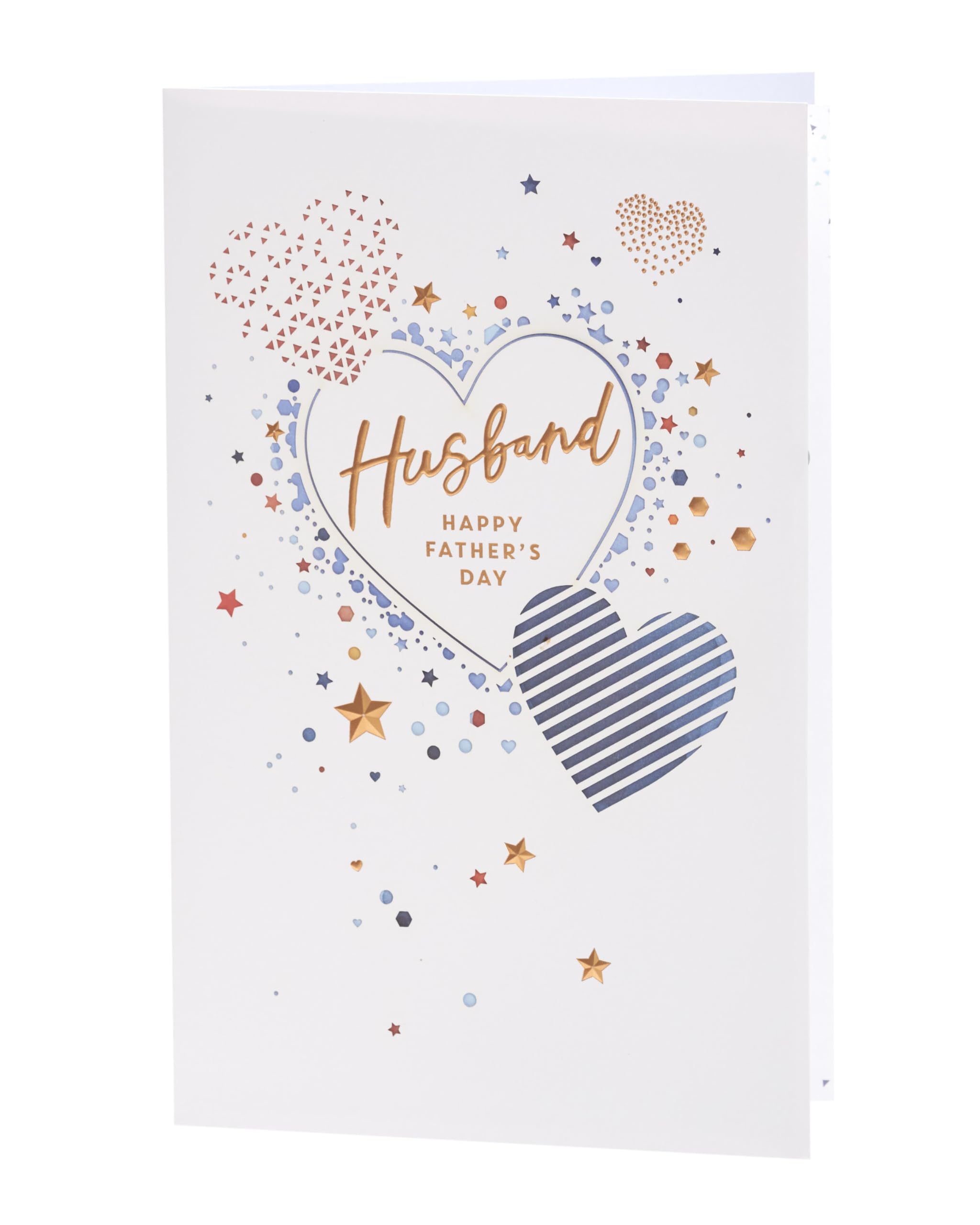 UK Greetings Father's Day Card for Husband | Embossed Copper Foil | 149mm x 229mm 5