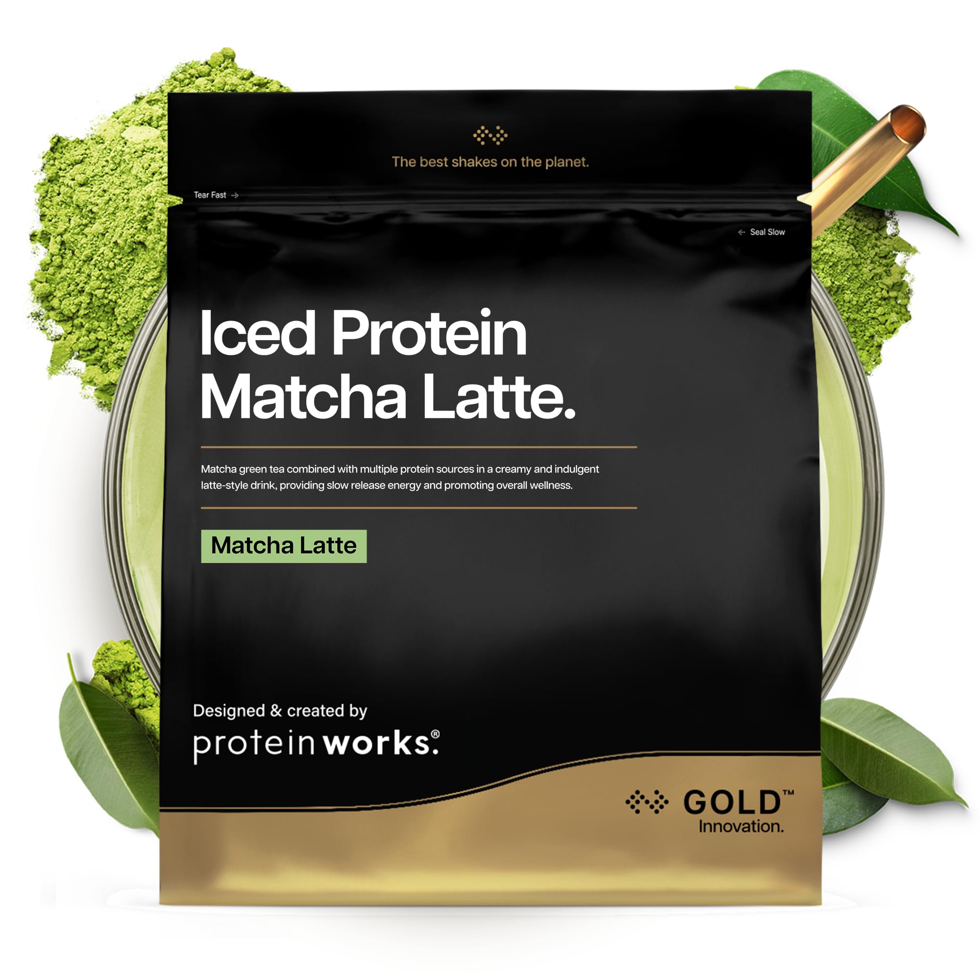 THE PROTEIN WORKS Iced Protein Matcha Latte - 20g Protein, Sugar Free | 16 Servings (500g)