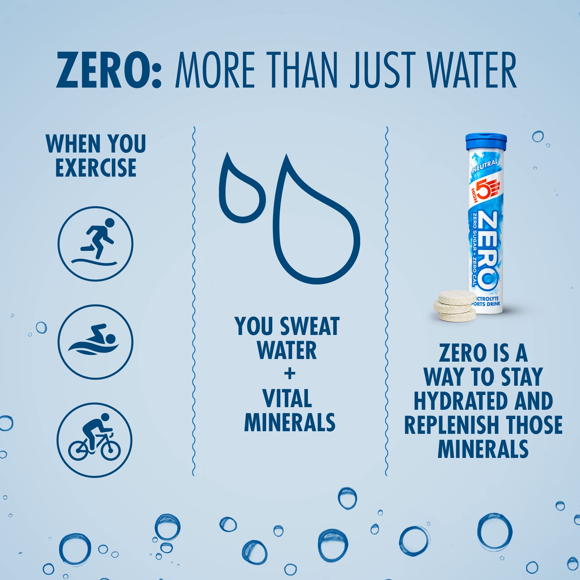 HIGH5 ZERO Electrolyte Tablets | Hydration Tablets Enhanced with Vitamin C | 0 Calories & Sugar Free | 20 Tablets (H5-ZSAL) 4