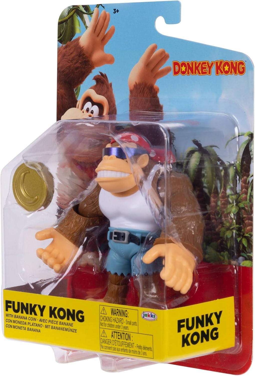 Nintendo Funky Kong Action Figure - 15 Points Articulation | 4 Inch | Ages 3+ 9