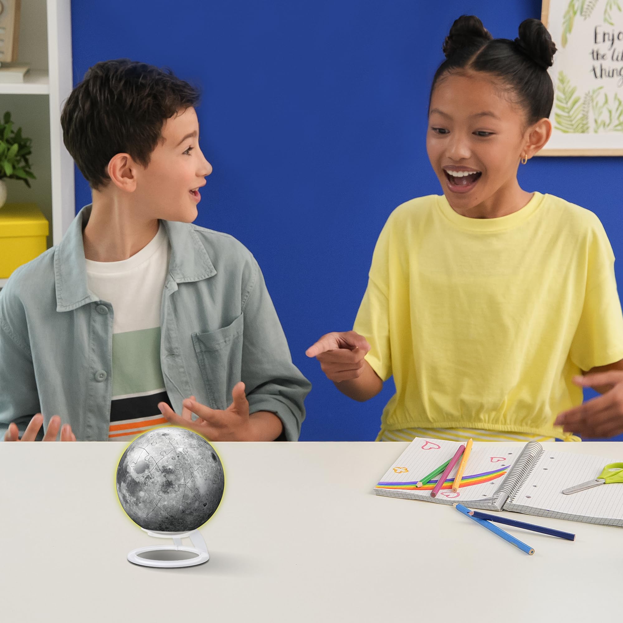 Ravensburger 11586 Glow in The Dark Moon 3D Puzzle - 72 Pieces | Ages 6+ | No Glue Required 3