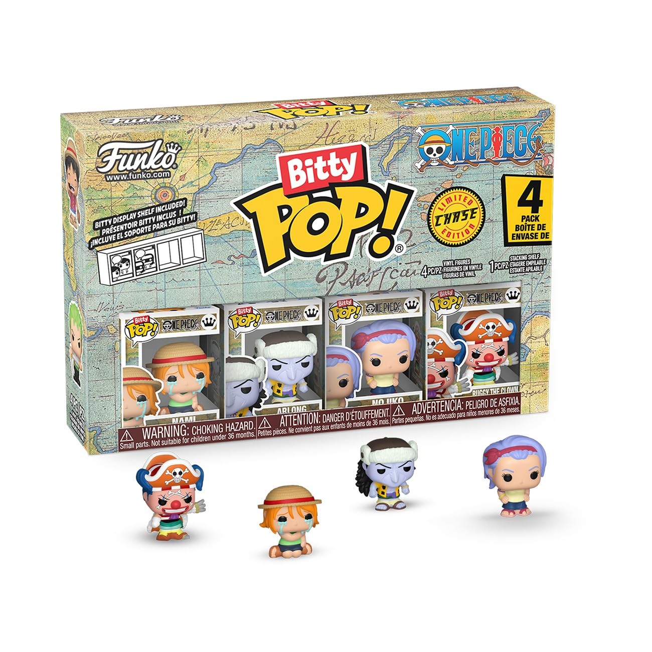 Funko Bitty Pop! One Piece Nami 4-Pack Vinyl Collectible Figures | 0.9-inch | Chase Variant Odds