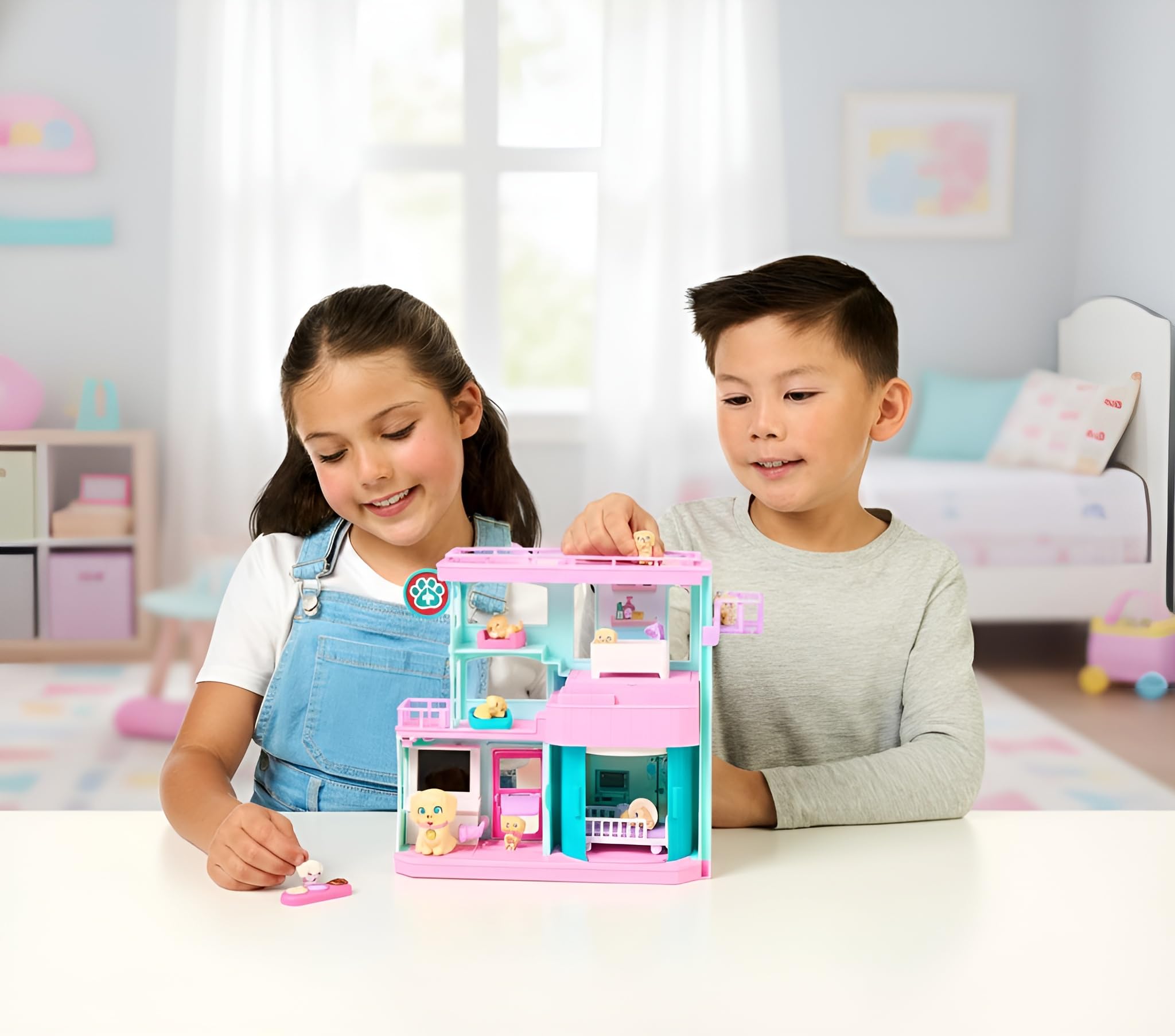 Little Live Pets Mama Surprise Families Baby Care Clinic Playset | Ages 5+ | Includes Mama Pup & 3 Babies 8