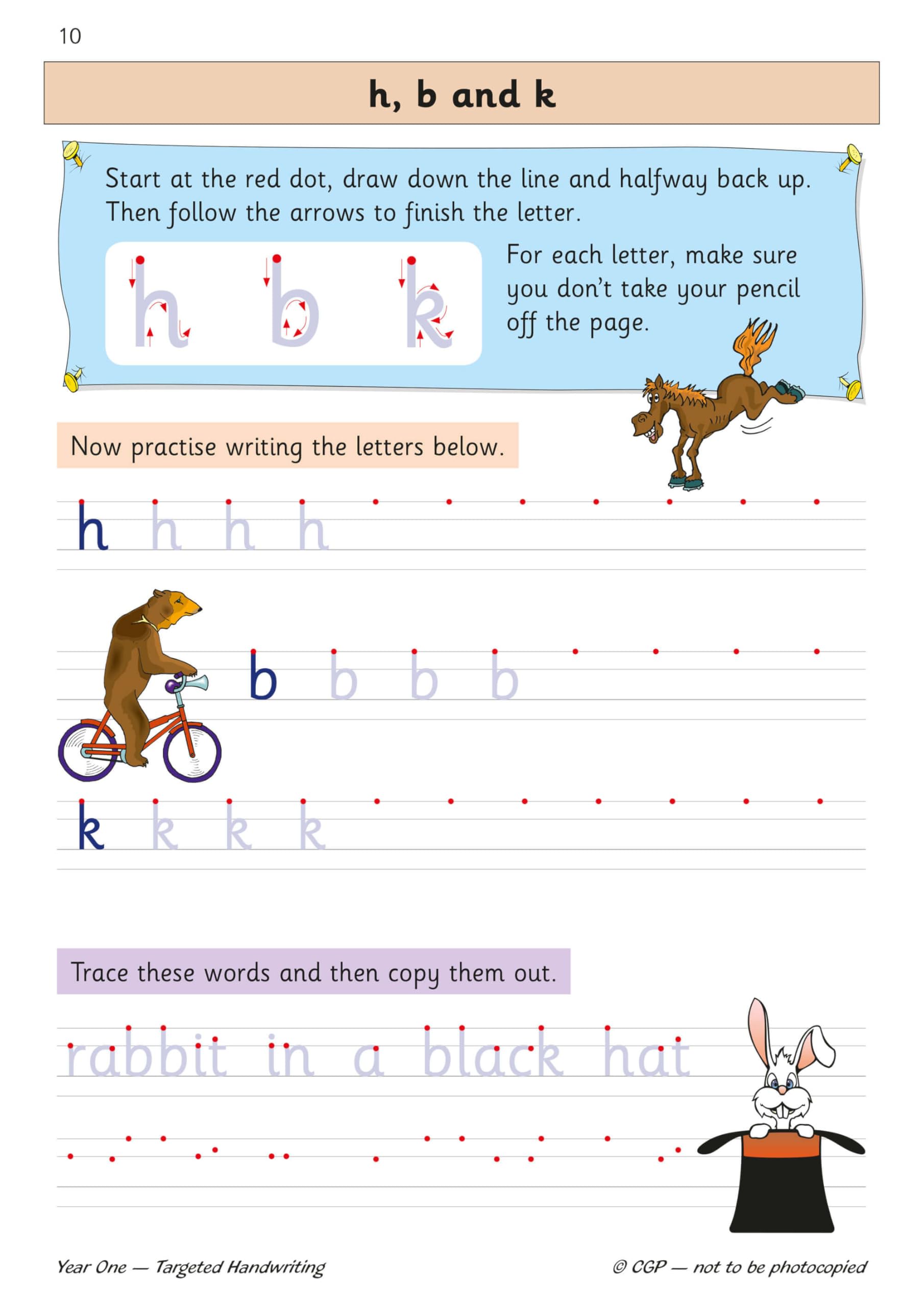 CGP KS1 English Targeted Practice Book - Handwriting for Year 1 | Paperback | 32 Pages 6