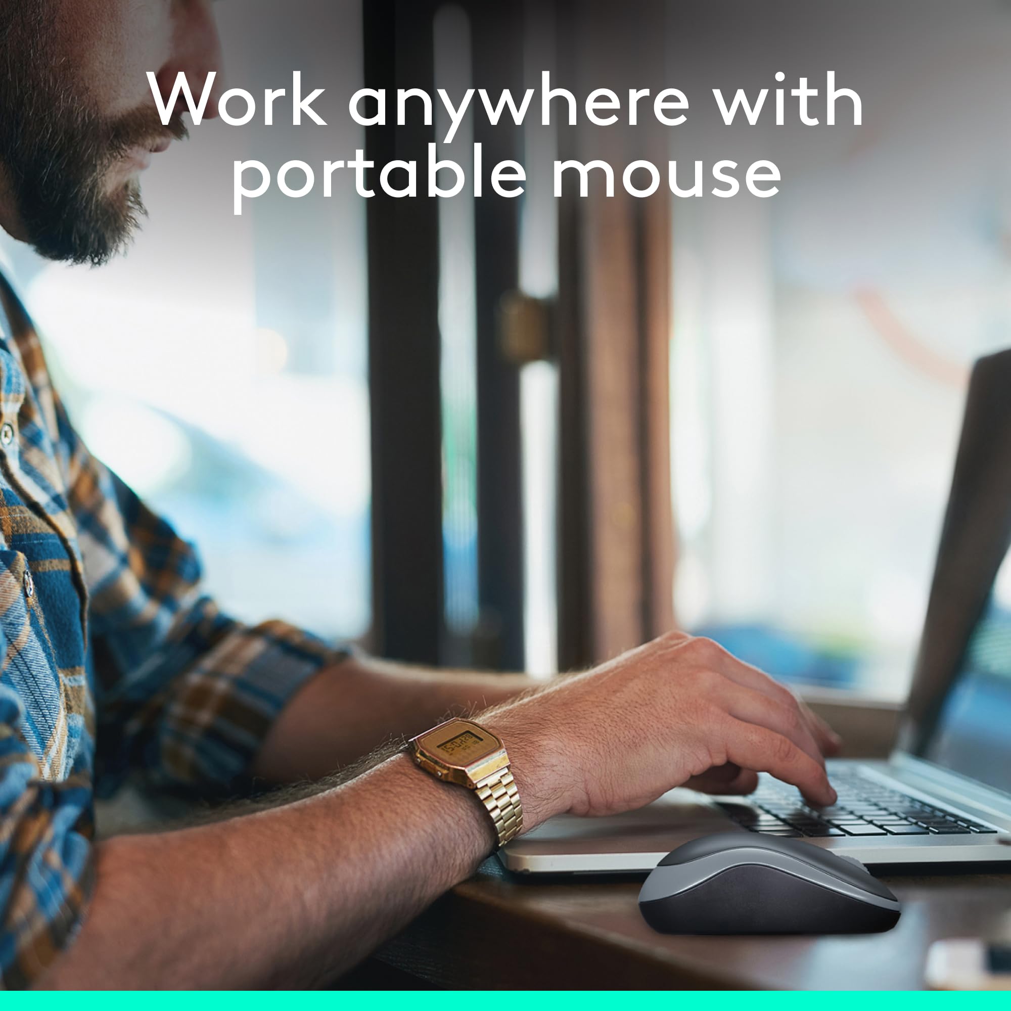 Logitech M185 Wireless Mouse - 12-Month Battery Life | 1000 DPI Optical Tracking | Ambidextrous 3
