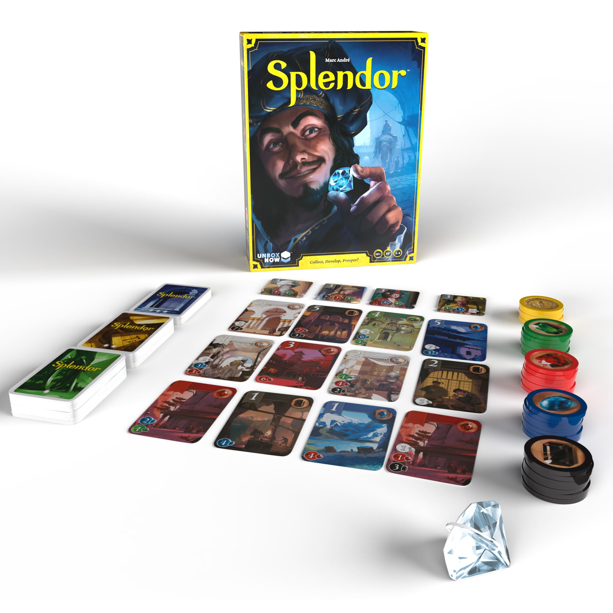Asmodee Splendor Board Game - Renaissance Merchants | 2-4 Players | Ages 10+ | 30 Min
