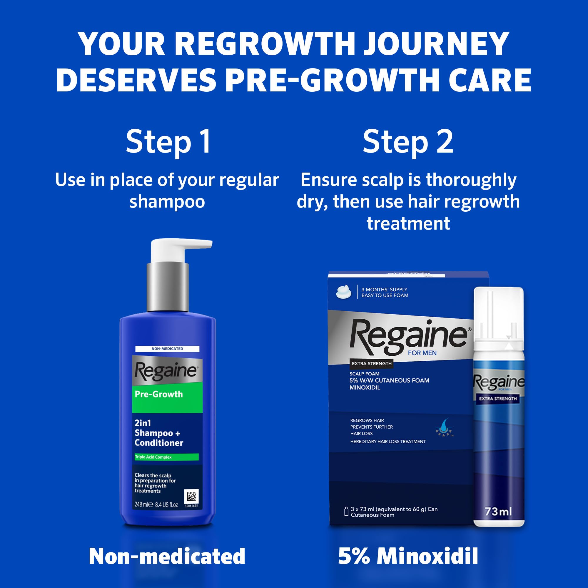 Regaine Pre-Growth 2-in-1 Shampoo & Conditioner for Thinning Hair | 248 ml 6