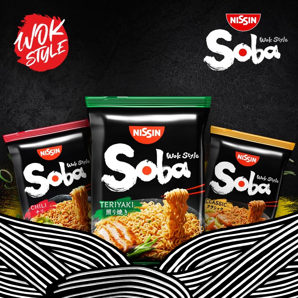 NISSIN Soba Wok Style Yakitori Chicken Flavoured Instant Noodles - 110 g (Pack of 9) 7