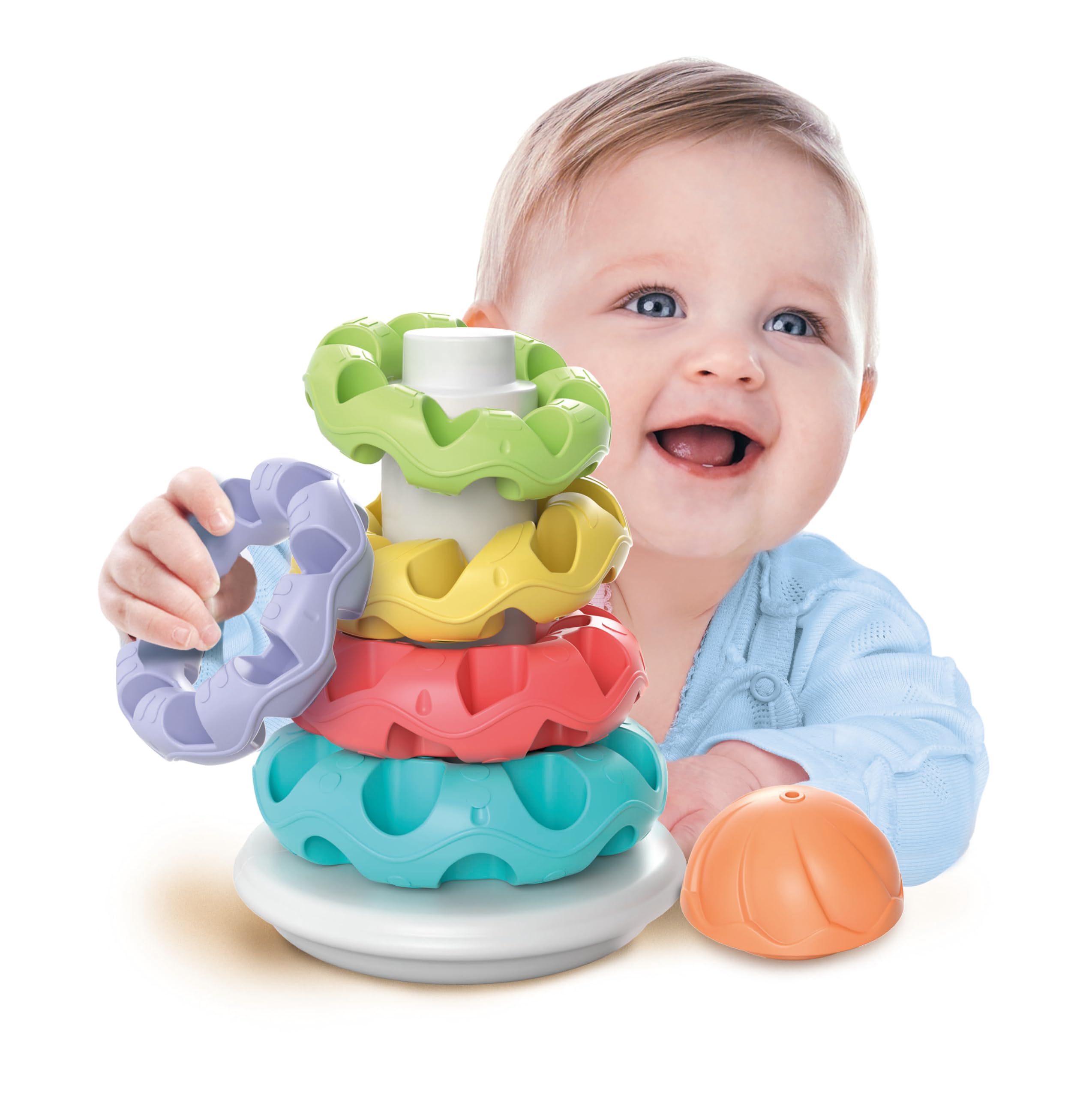 Clementoni Stacking Rings Baby Toy - 5 Colourful Rings | Motor Skill Development | 6-36 Months 5