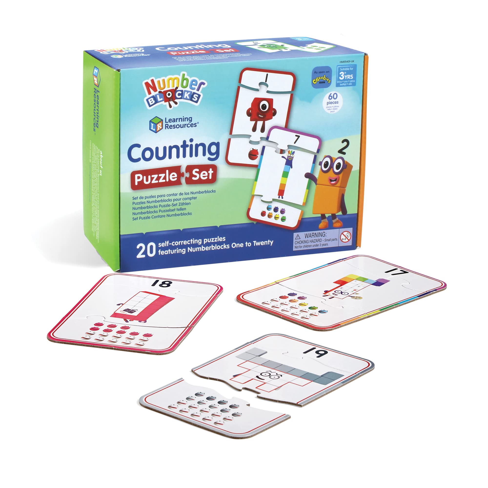 Learning Resources Numberblocks Counting Puzzle Set for Ages 3+ | 20 Puzzles | Counts 1-20