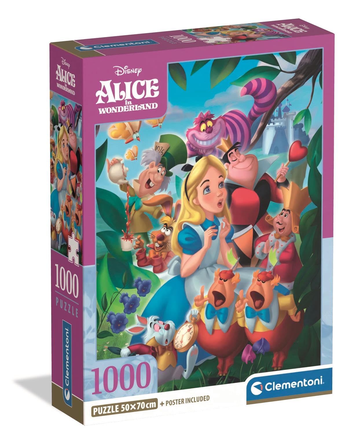 Clementoni Jigsaw Puzzle 1000 Pieces - Disney Alice in Wonderland | 70 x 50 cm | Adult Puzzle