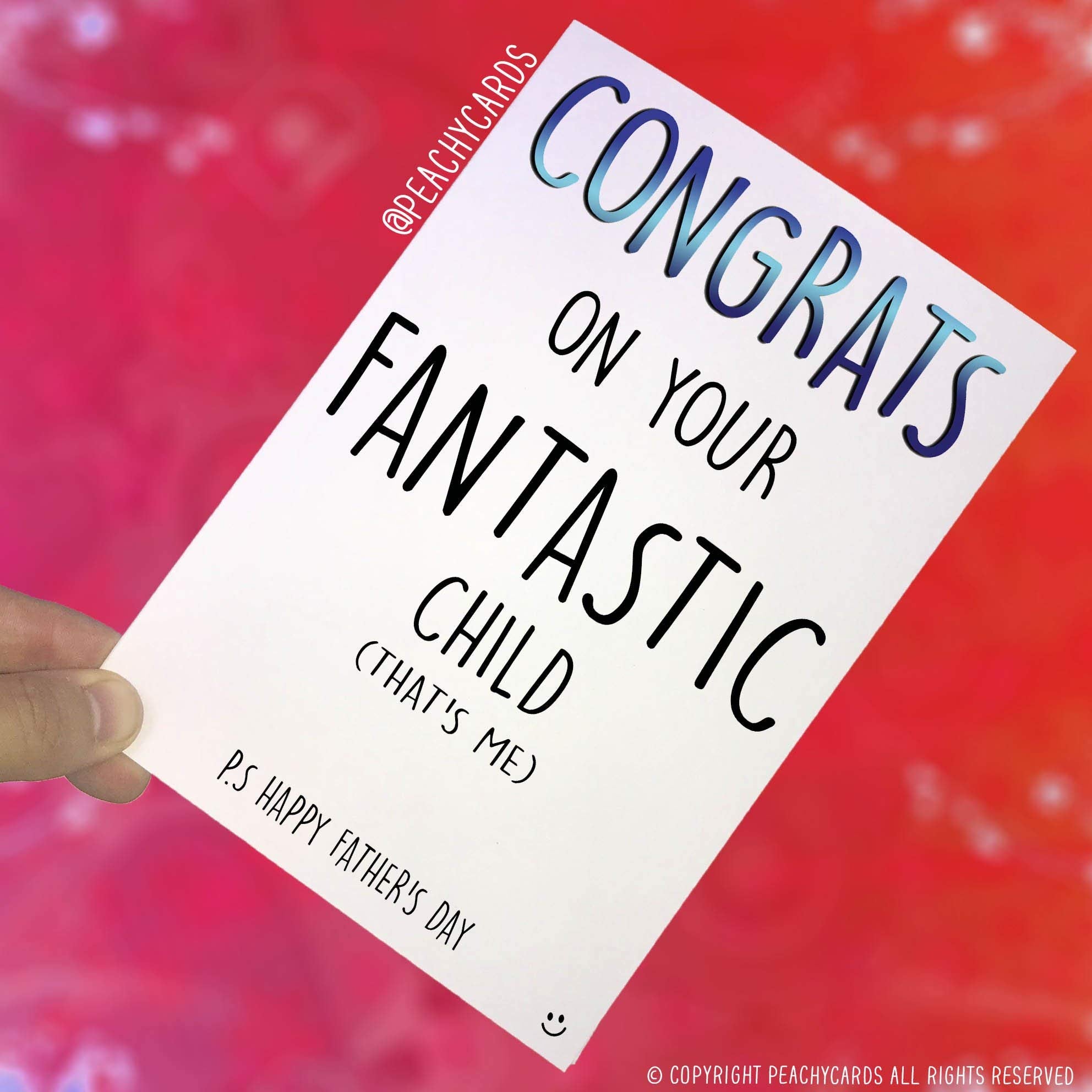 Peachy Antics Funny Father's Day Card for Dad | A5 Size | Blank Inside