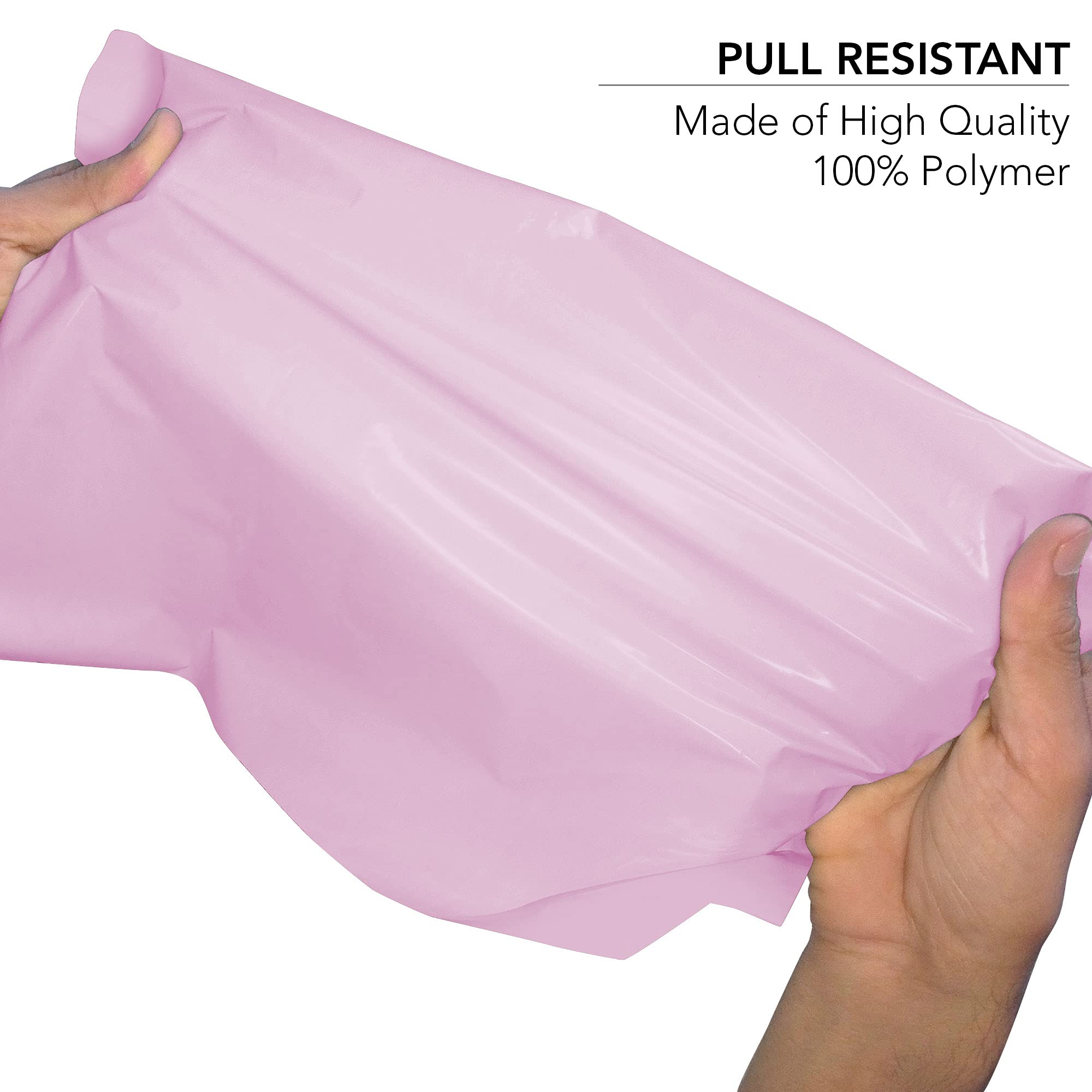 iSOUL Plastic Mailing Bags - 12 x 16 inch, Baby Pink, 100 Count | Water Resistant Self-Seal 4