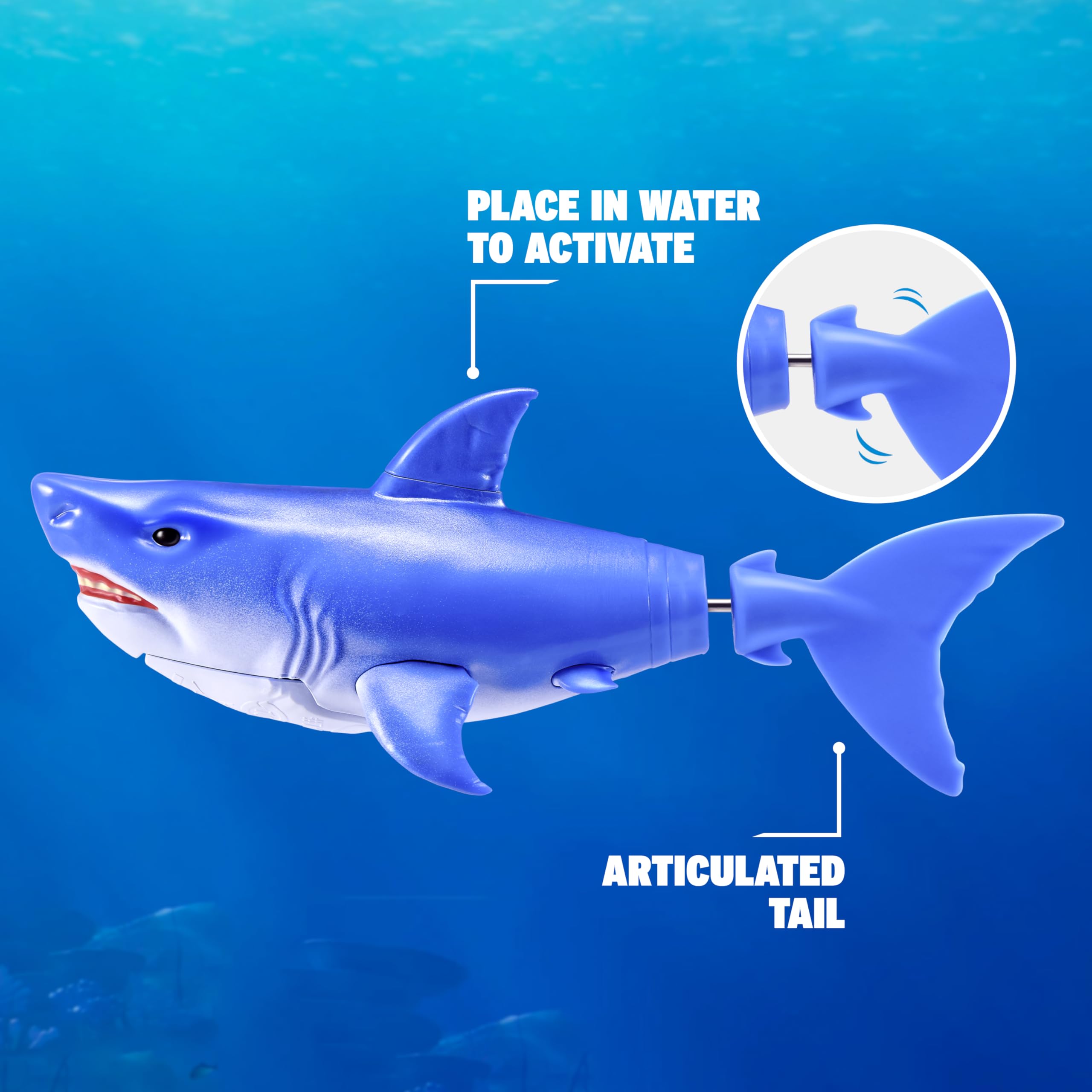 Robo Alive Robo Shark Water Activated Swimming Toy - 2 Pack Blue | Ages 3+ | Plastic