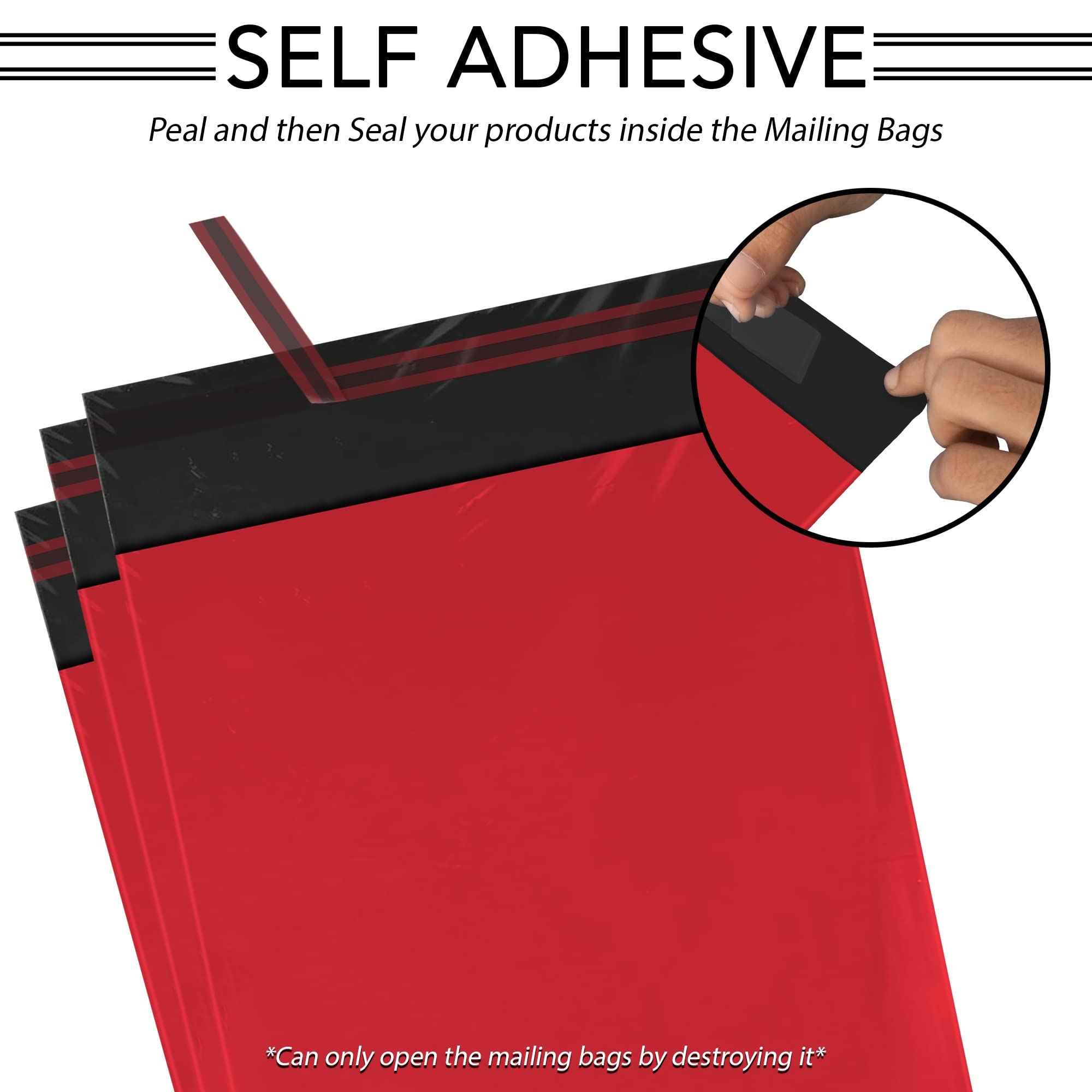 iSOUL 100 Mixed Mailing Poly Postal Self Seal Bags - 4 Sizes (6x9, 9x12, 10x14, 12x16)