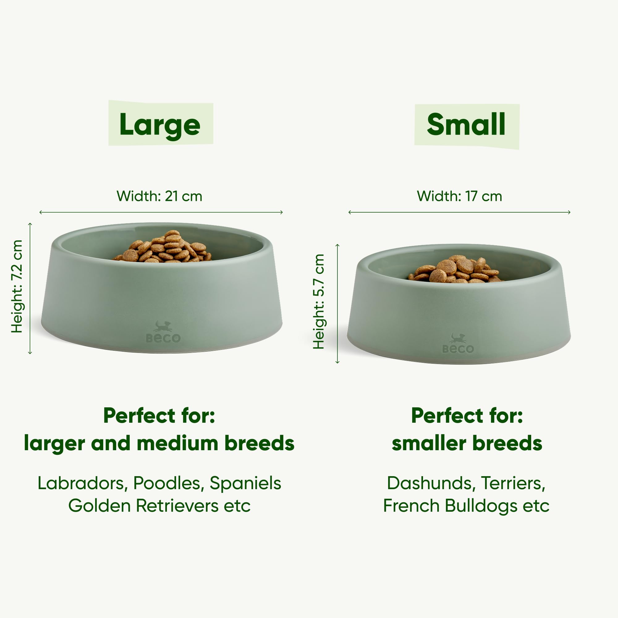 Beco Steady Dog Bowl - Large | Non-Slip, Spill Proof, Recycled Plastic 5