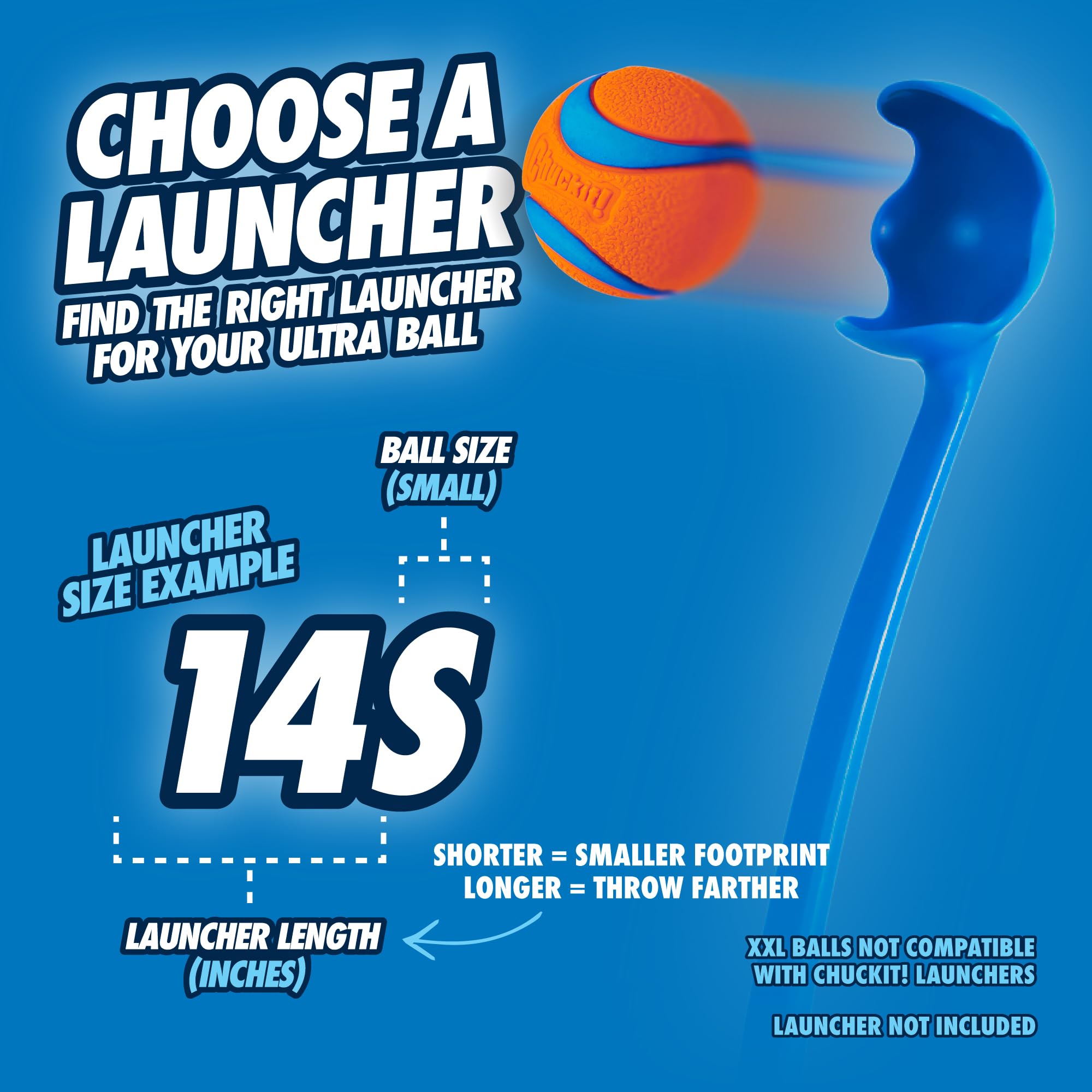 Chuckit! Sport Ball Launcher - 36cm Length | Ergonomic Rubber Grip | Includes Tennis Ball 6