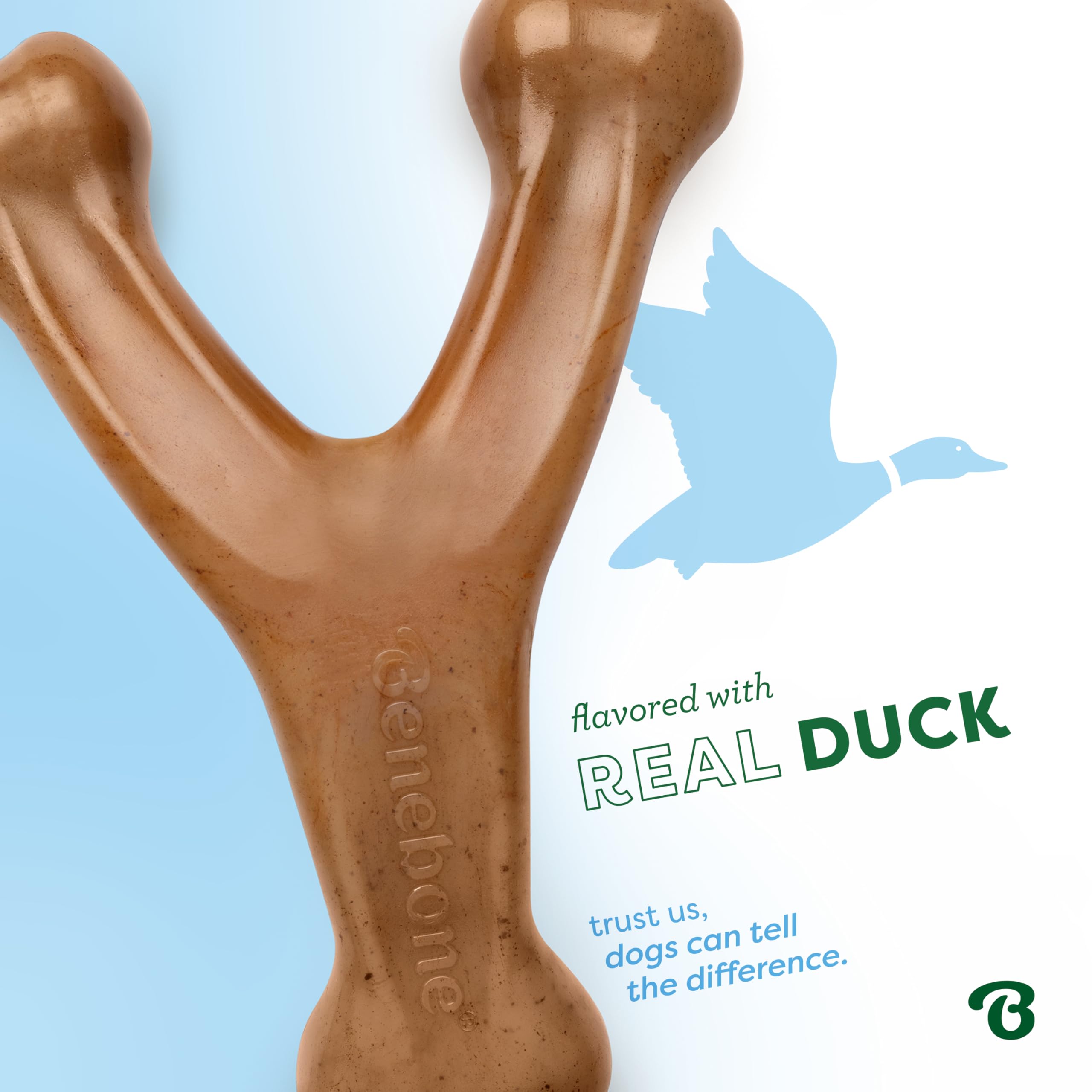 Benebone Wishbone Durable Chew Toy - Limited Edition Duck Flavor | Large Size 3