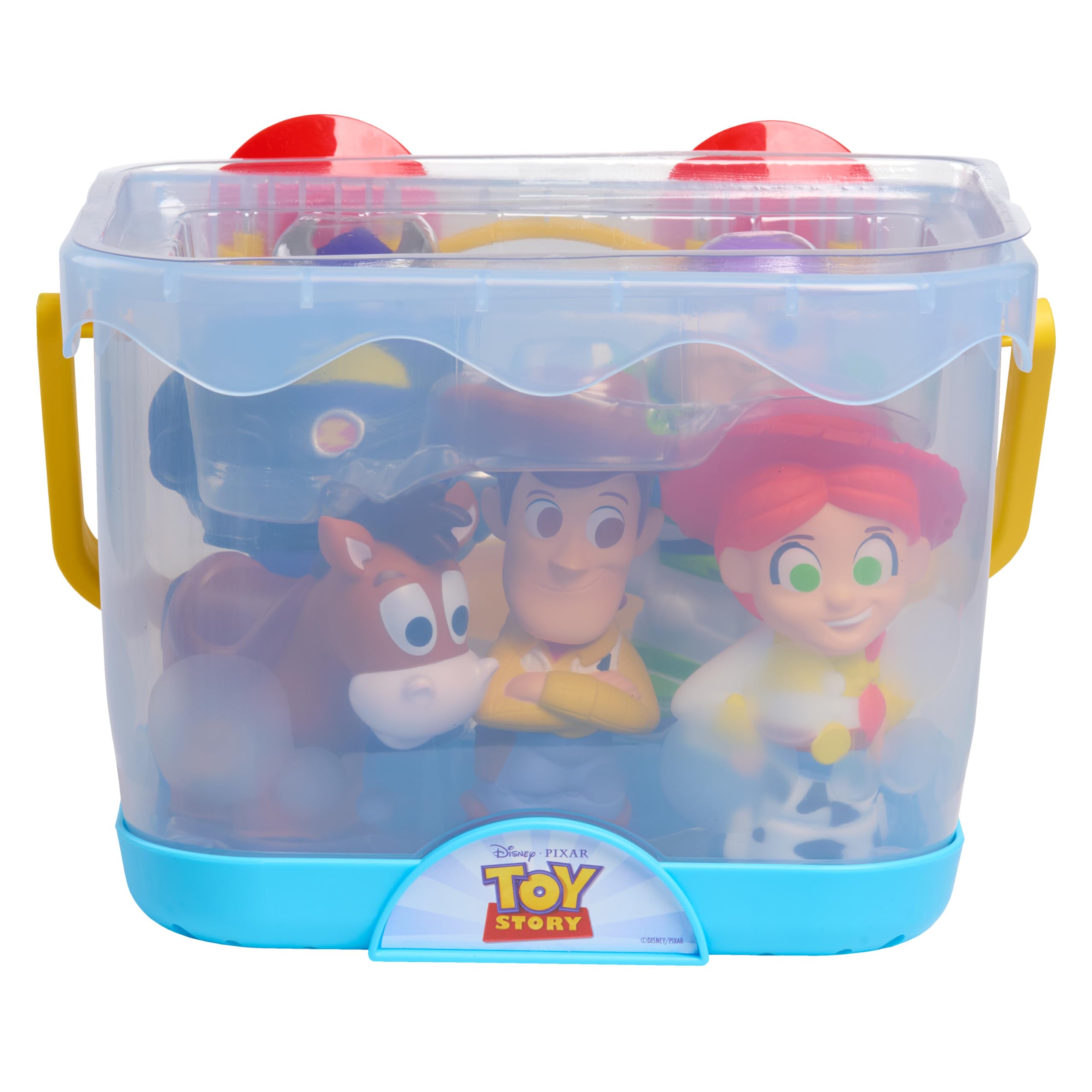 Disney Toy Story Bath Caddy Set - 5 Floating Figures & Storage Caddy | Ages 3+ 7