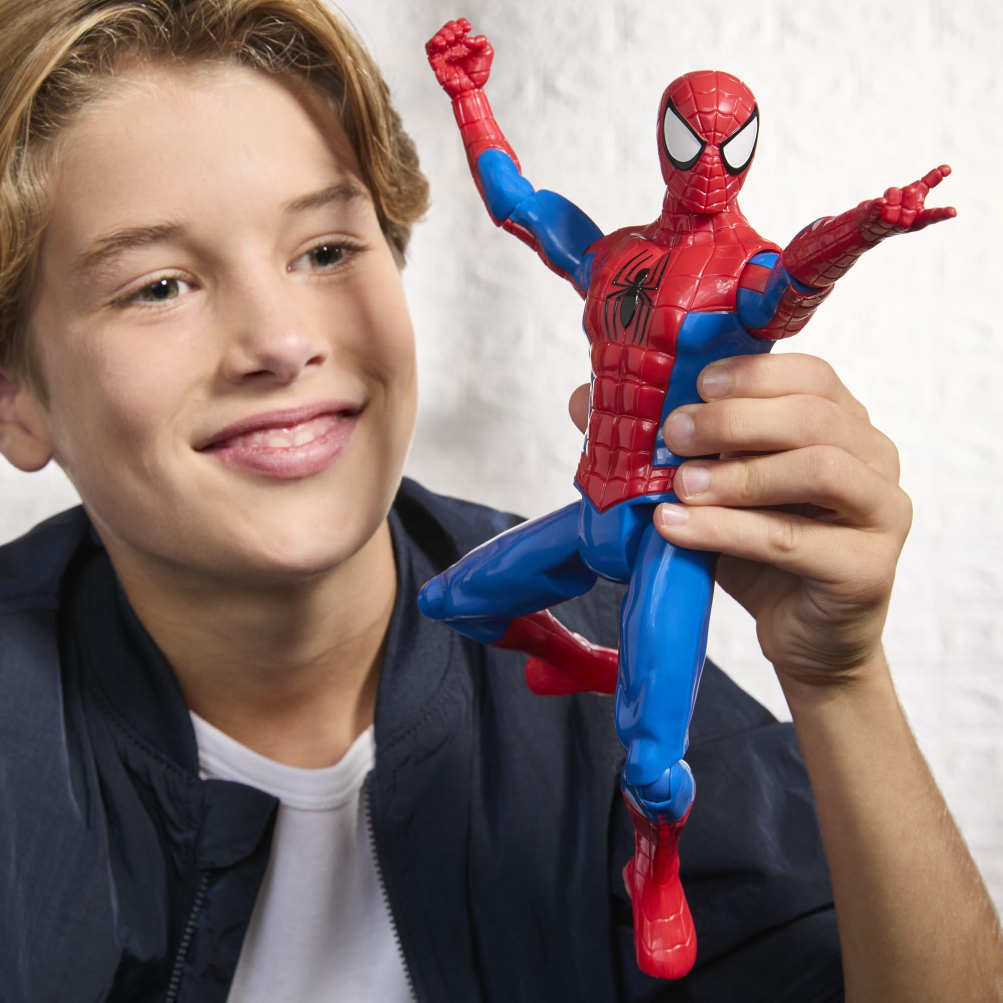 Marvel Titan Series Spider-Man Action Figure - 12-inch Scale | 11 Points of Articulation | Ages 4+ 7