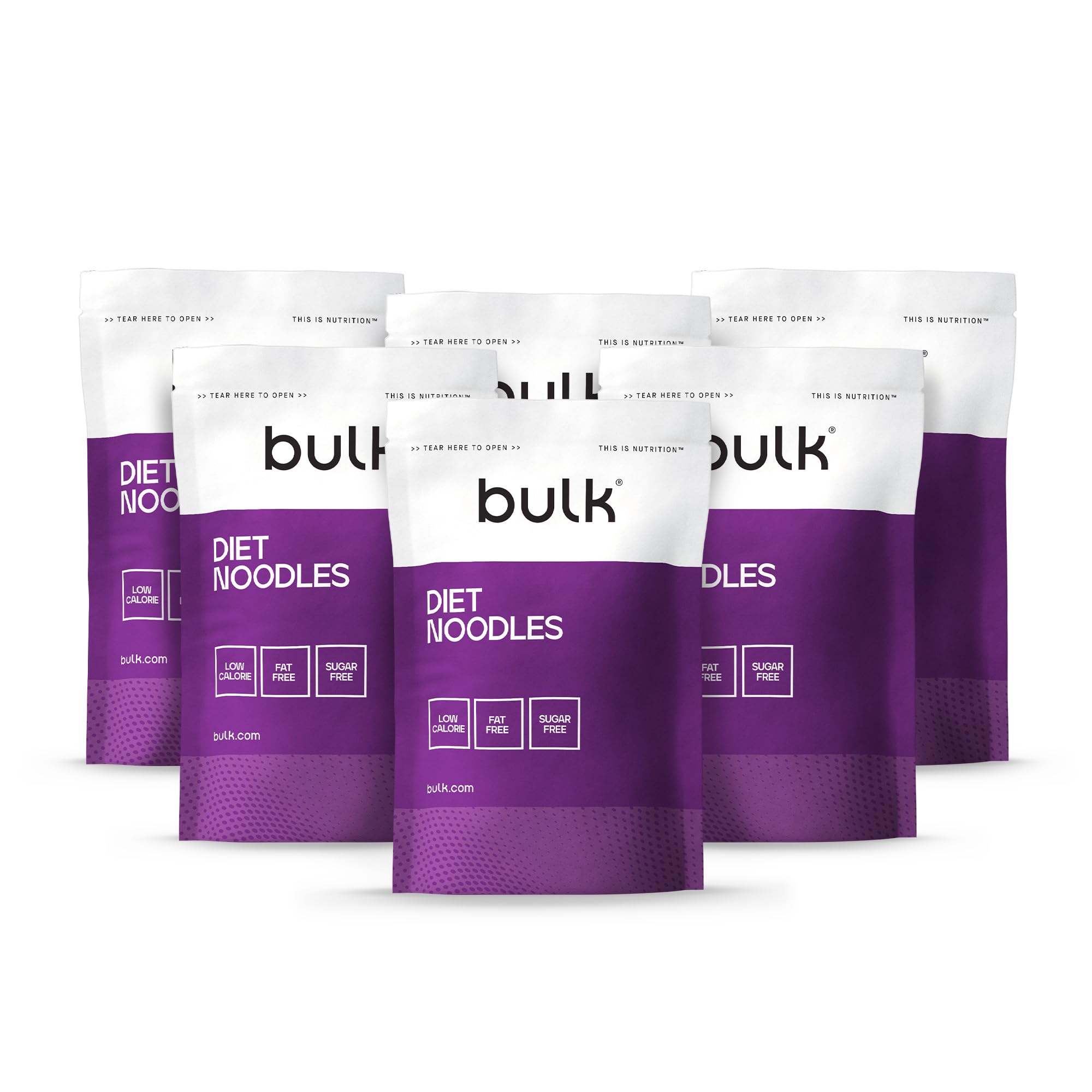 Bulk Diet Noodles - Low Carb Konjac, 6 Pack of 200g Packets | Ready in 1 Minute