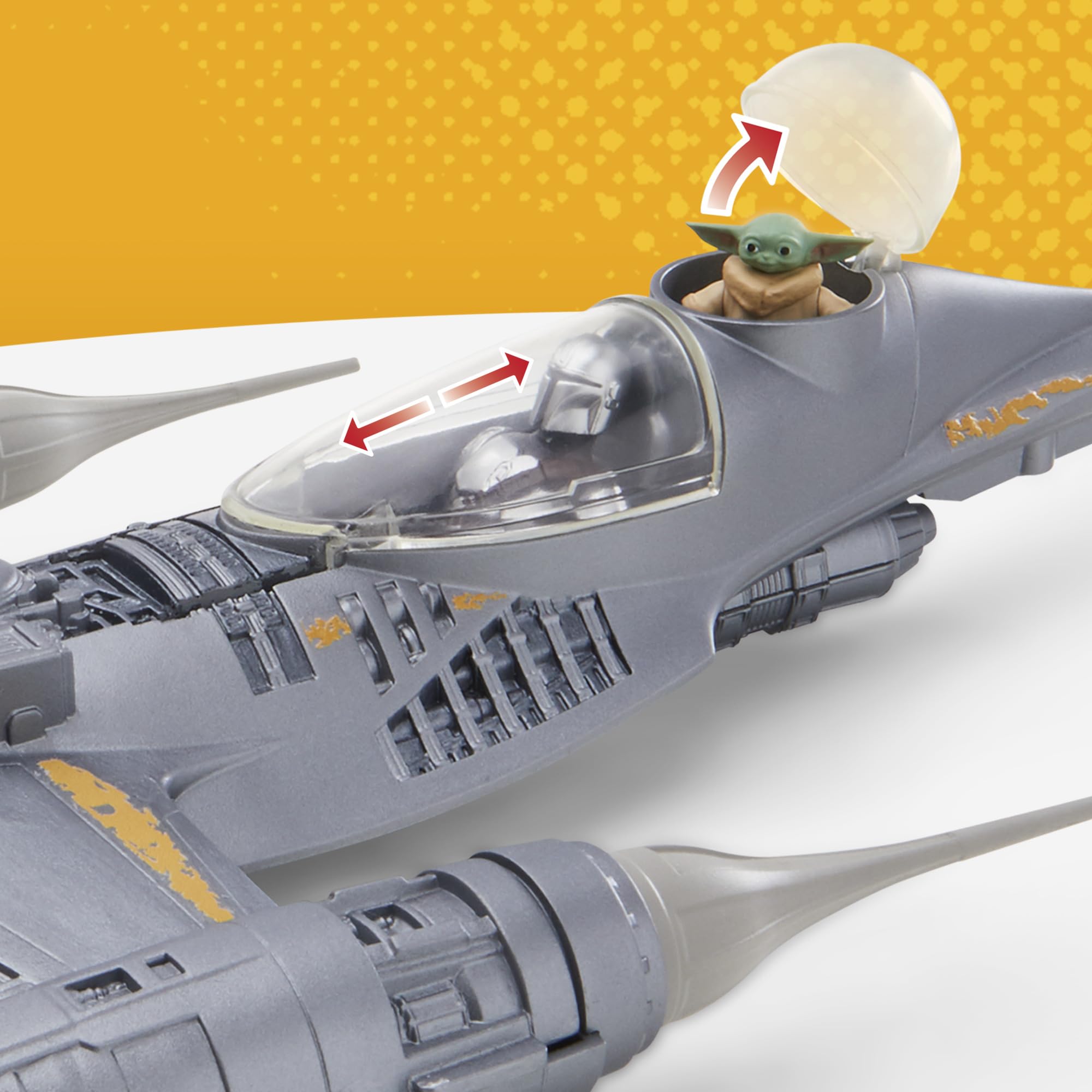 Star Wars Epic Hero Series The Mandalorian's N-1 Starfighter - 4+ Years | 17-Inch Ship | Includes 2 Figures & 4 Accessories 8