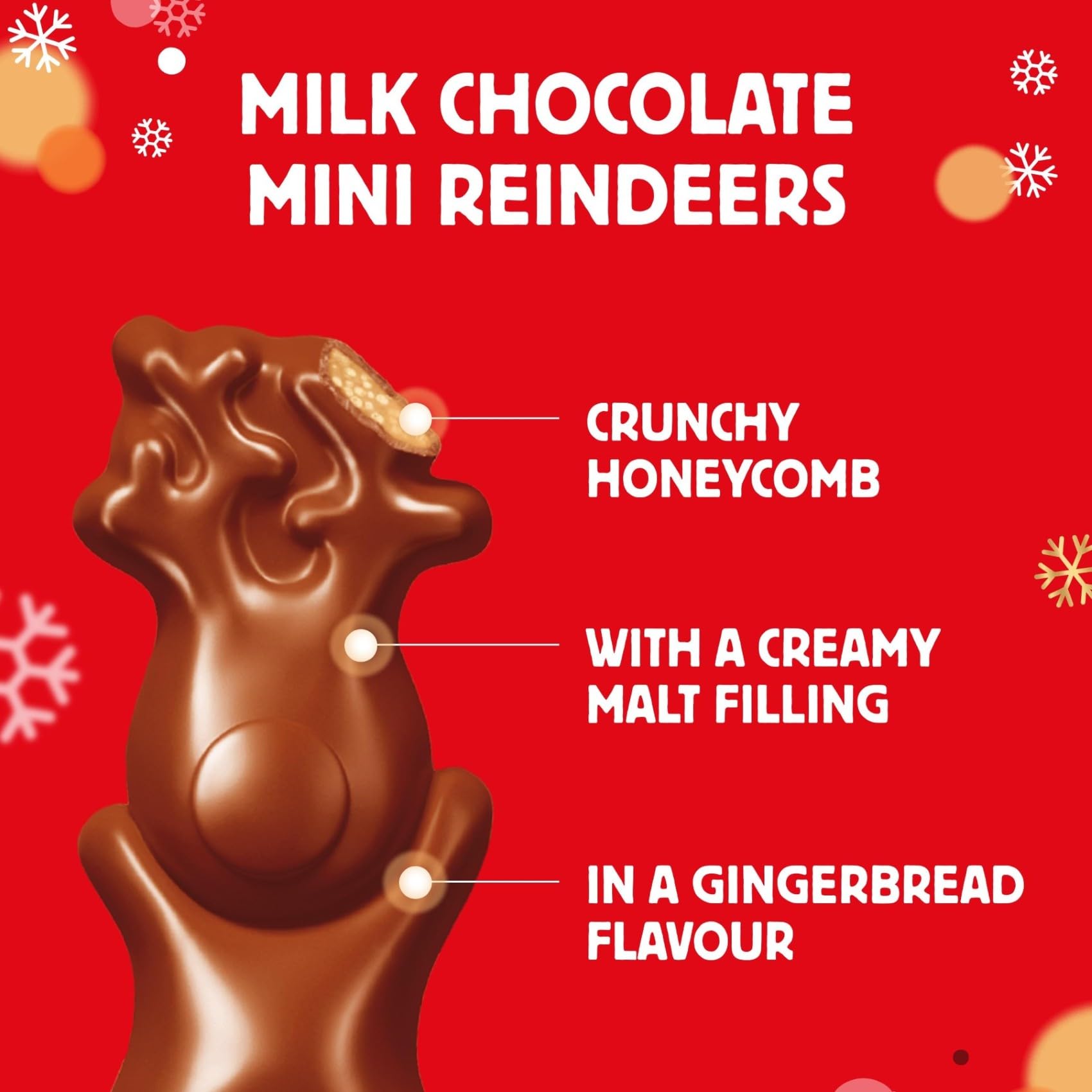 Maltesers Mini-Rentiere, Lebkuchengeschmack, Milchschokoladen-Leckereien, 59 g 3