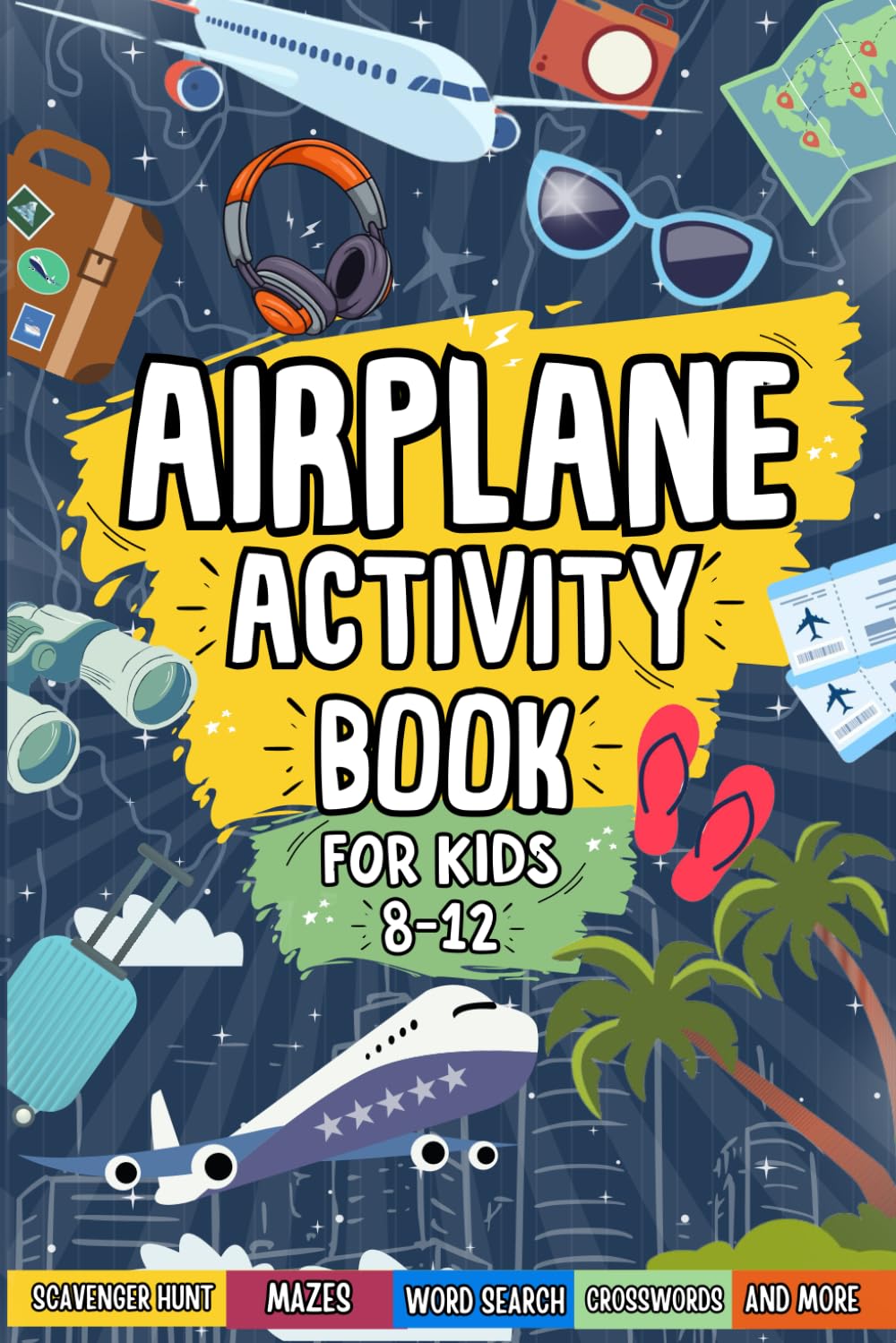 Activity Bandits Airplane Activity Book - Brain Teasers for Travel | Ages 8-12 | Paperback