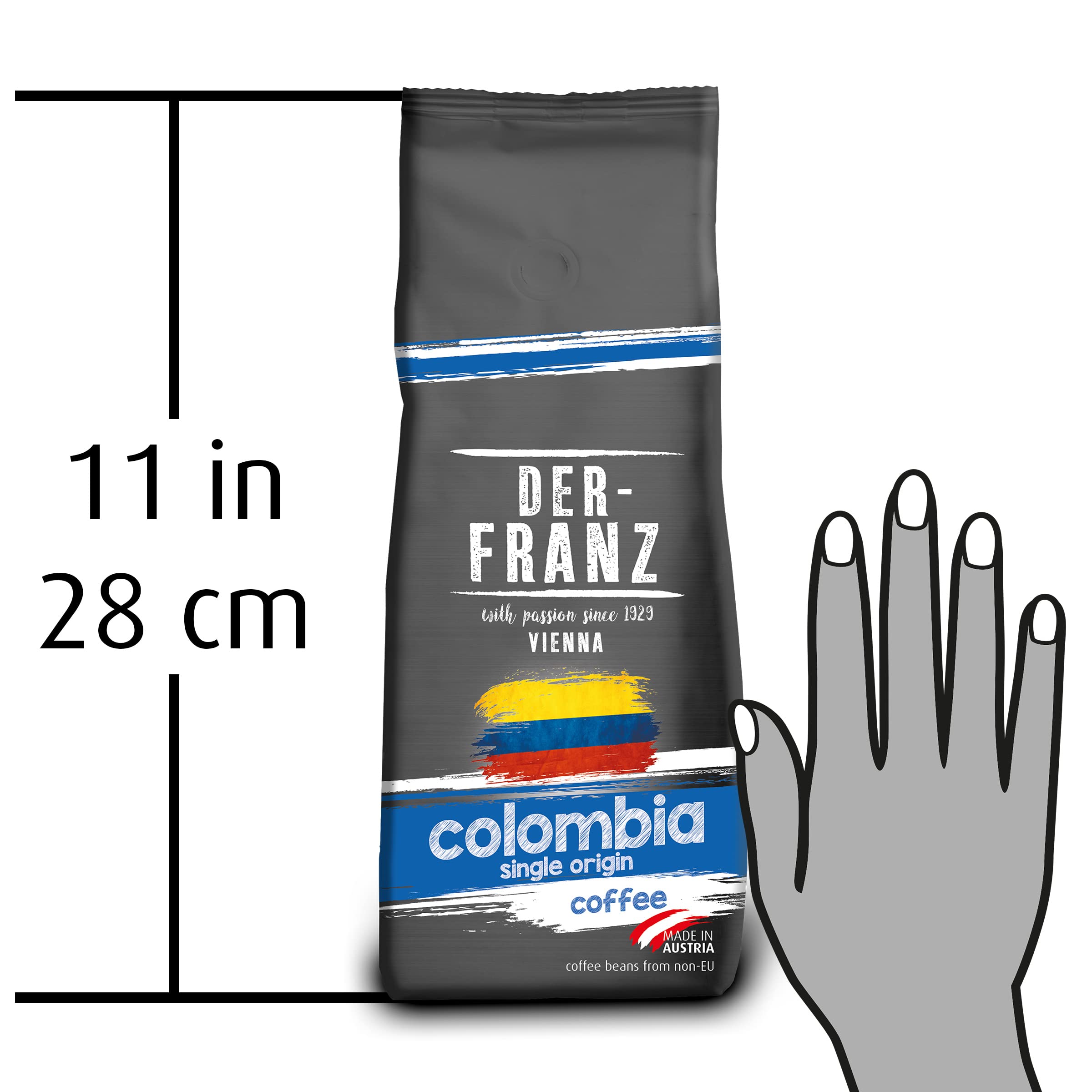 Der-Franz Colombia Single Origin Roasted Whole Coffee Beans - 3 x 500g Pack 7