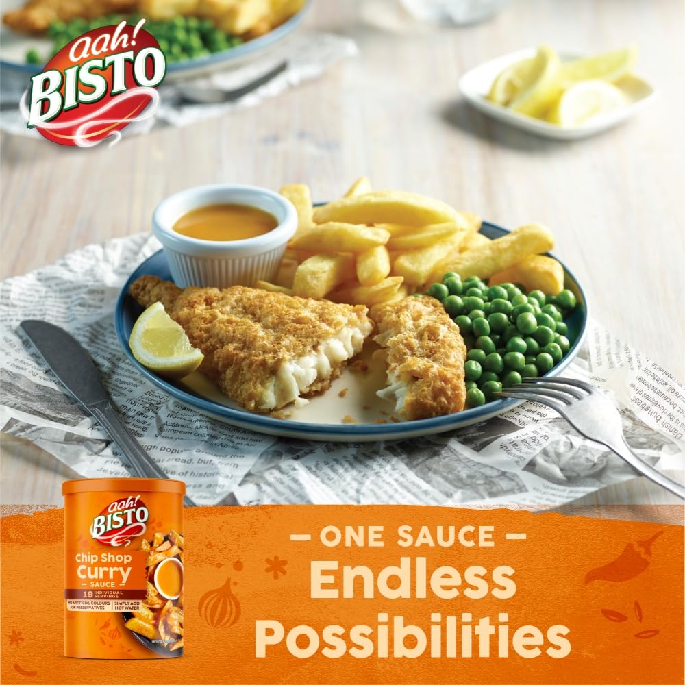 Bisto Quick & Easy Chip Shop Curry Sauce Mix - 170 g Drum | Vegetarian Friendly 4