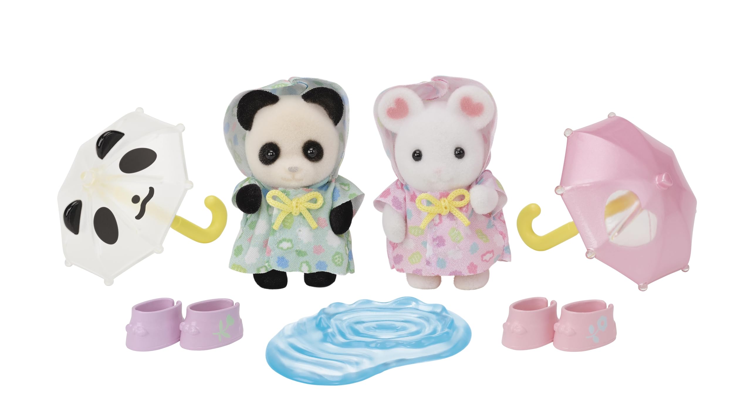 Sylvanian Families Nursery Friends - Rainy Day Duo Playset | Includes 2 Babies & Accessories | Ages 3+