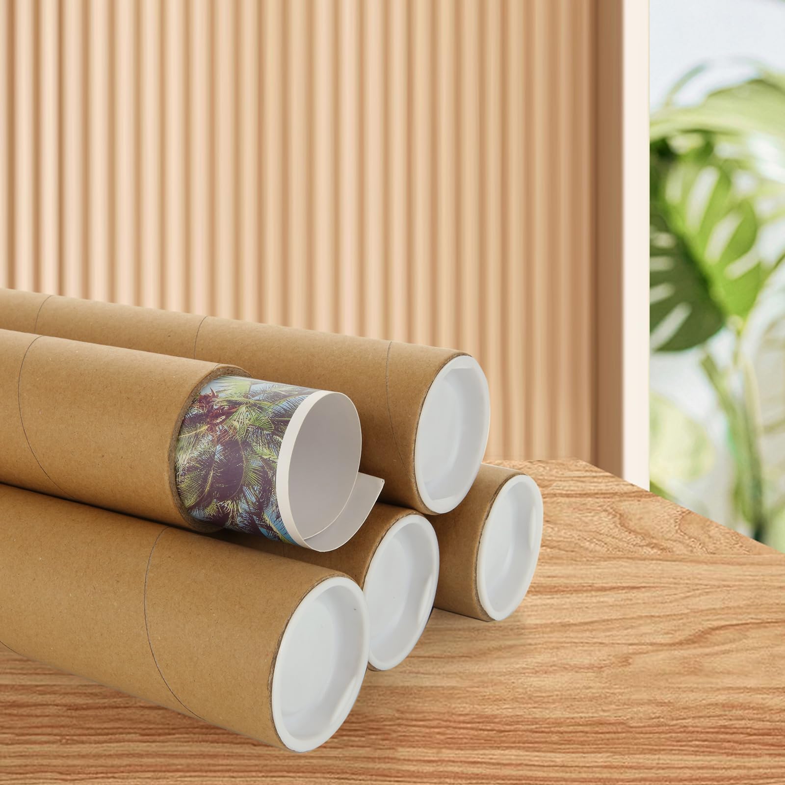 ASelected Heavy Duty Cardboard Tube Mailers - 5 Pcs Brown Postal Tubes | 310mm x 55mm 4