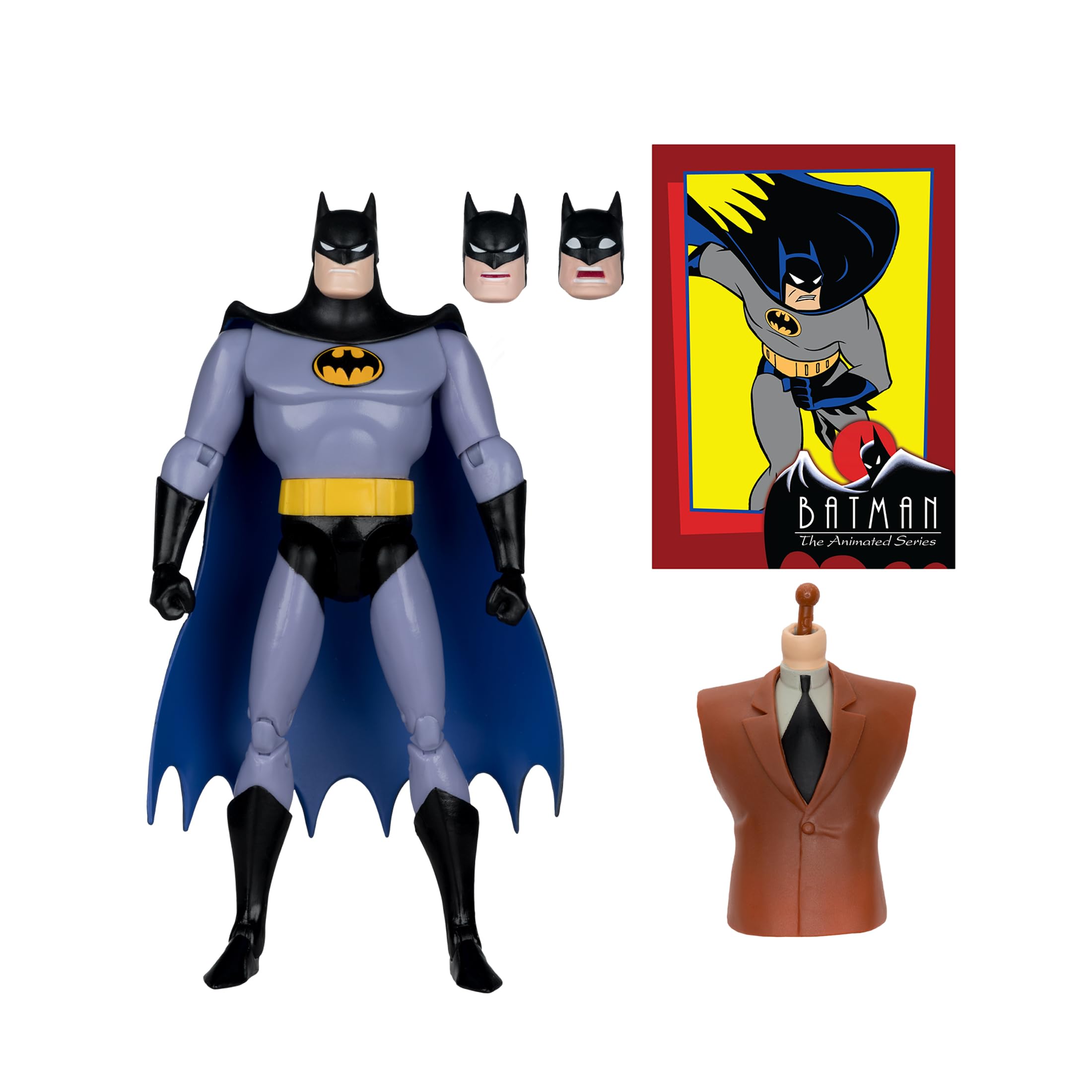 McFarlane Batman: The Animated Series Batman 6-Inch Action Figure | Articulated | Includes Alternate Heads 5