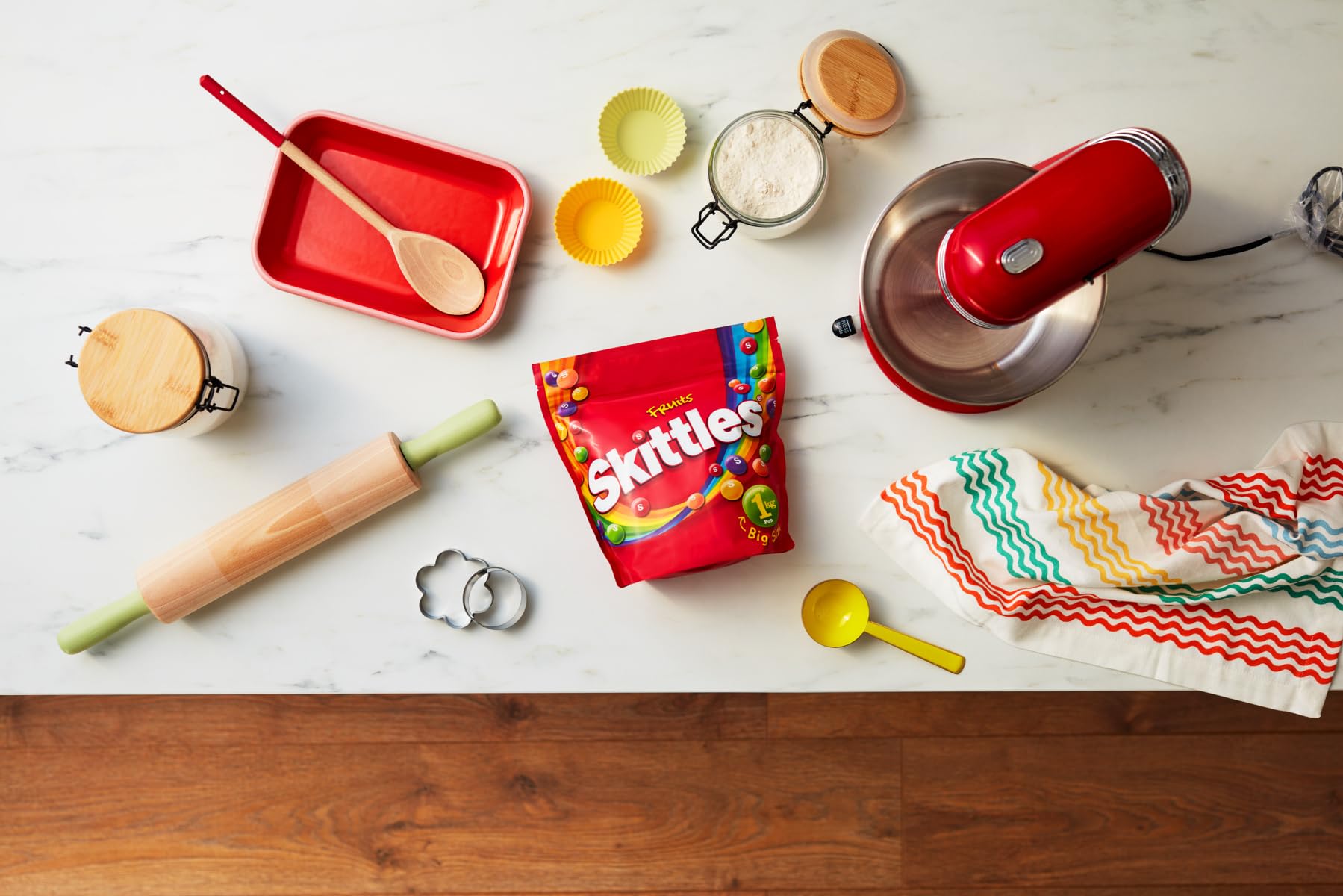 Skittles Kaubonbons mit Fruchtgeschmack, Beutel – 1 kg, vegane Süßigkeiten 5