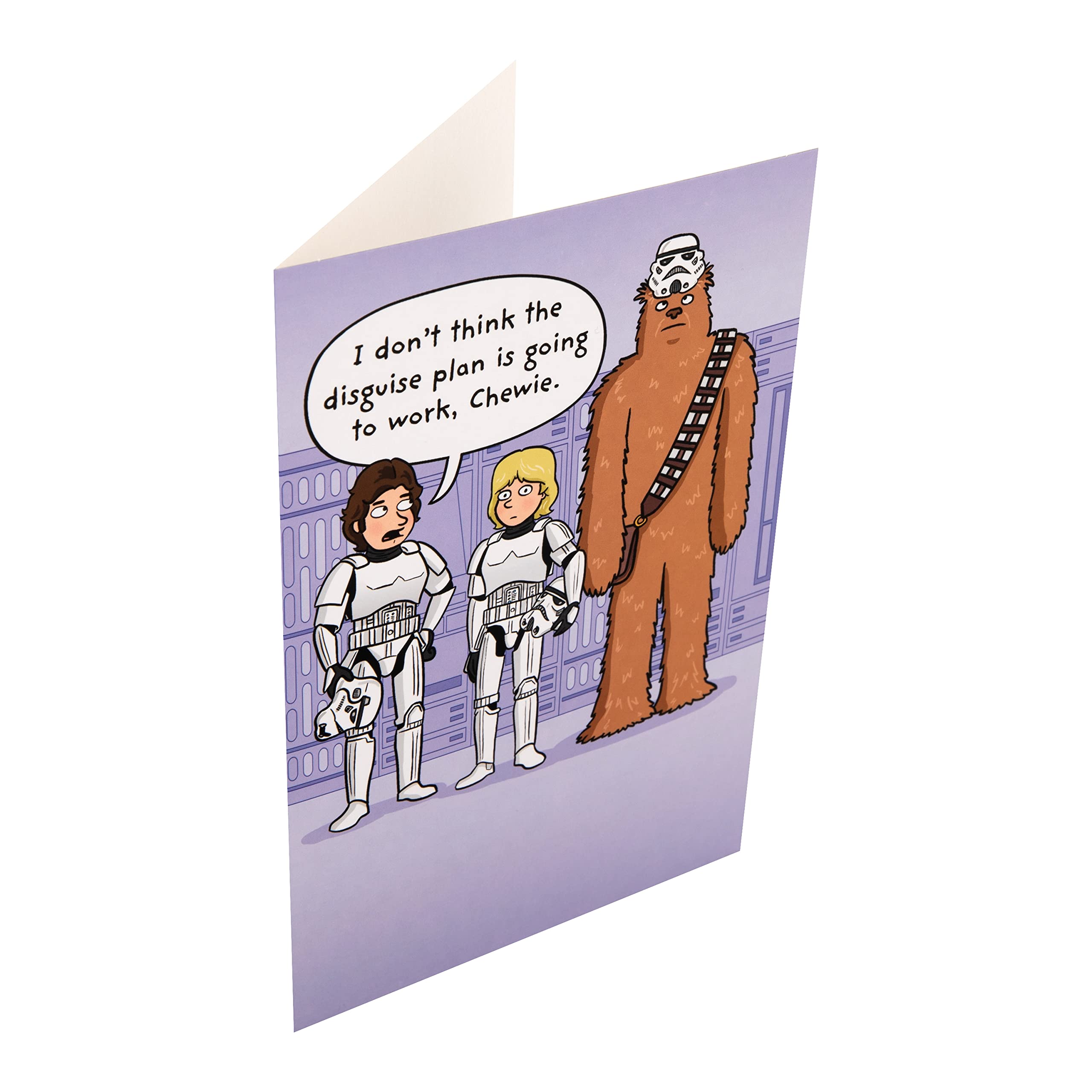 Hallmark Funny Star Wars Any Occasion Greeting Card | Gloss Finish | Blank Inside | 20.2 cm x 13.8 cm 3