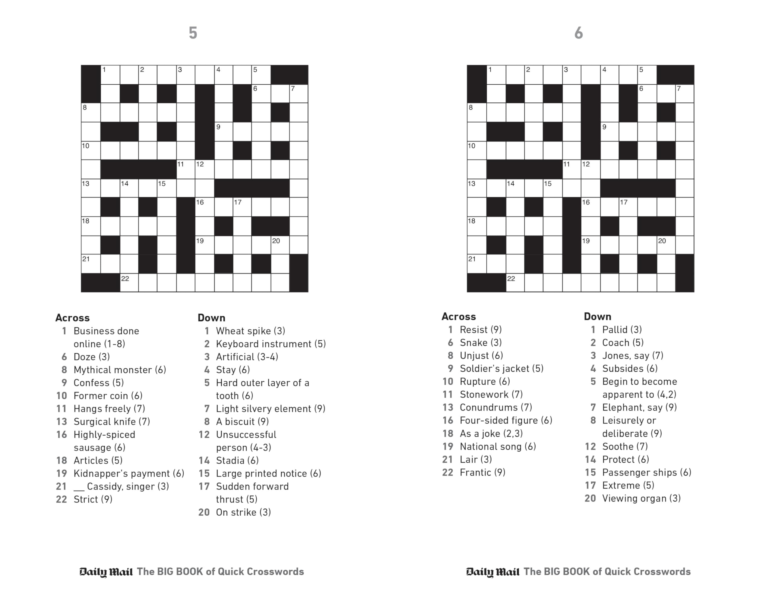 Cassell Daily Mail Big Book of Quick Crosswords Volume 8 | 400 Puzzles | Paperback 5