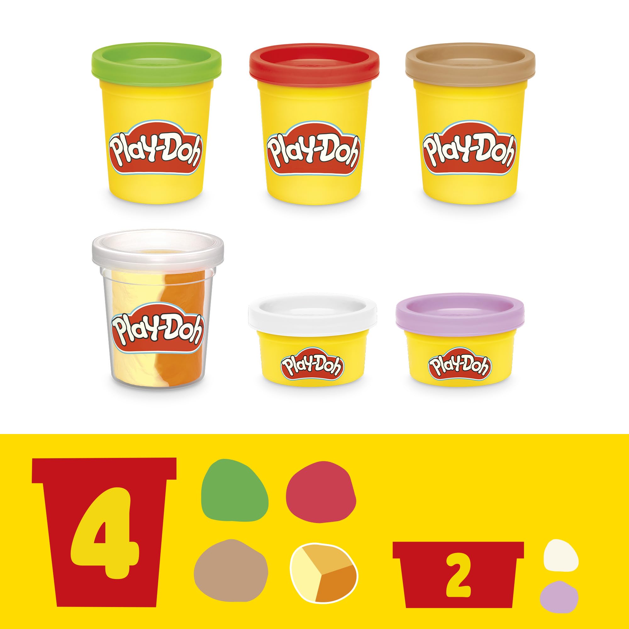 Play-Doh Kitchen Creations Pizza Oven Playset with 6 Cans of Modeling Compound | Ages 3+ 6